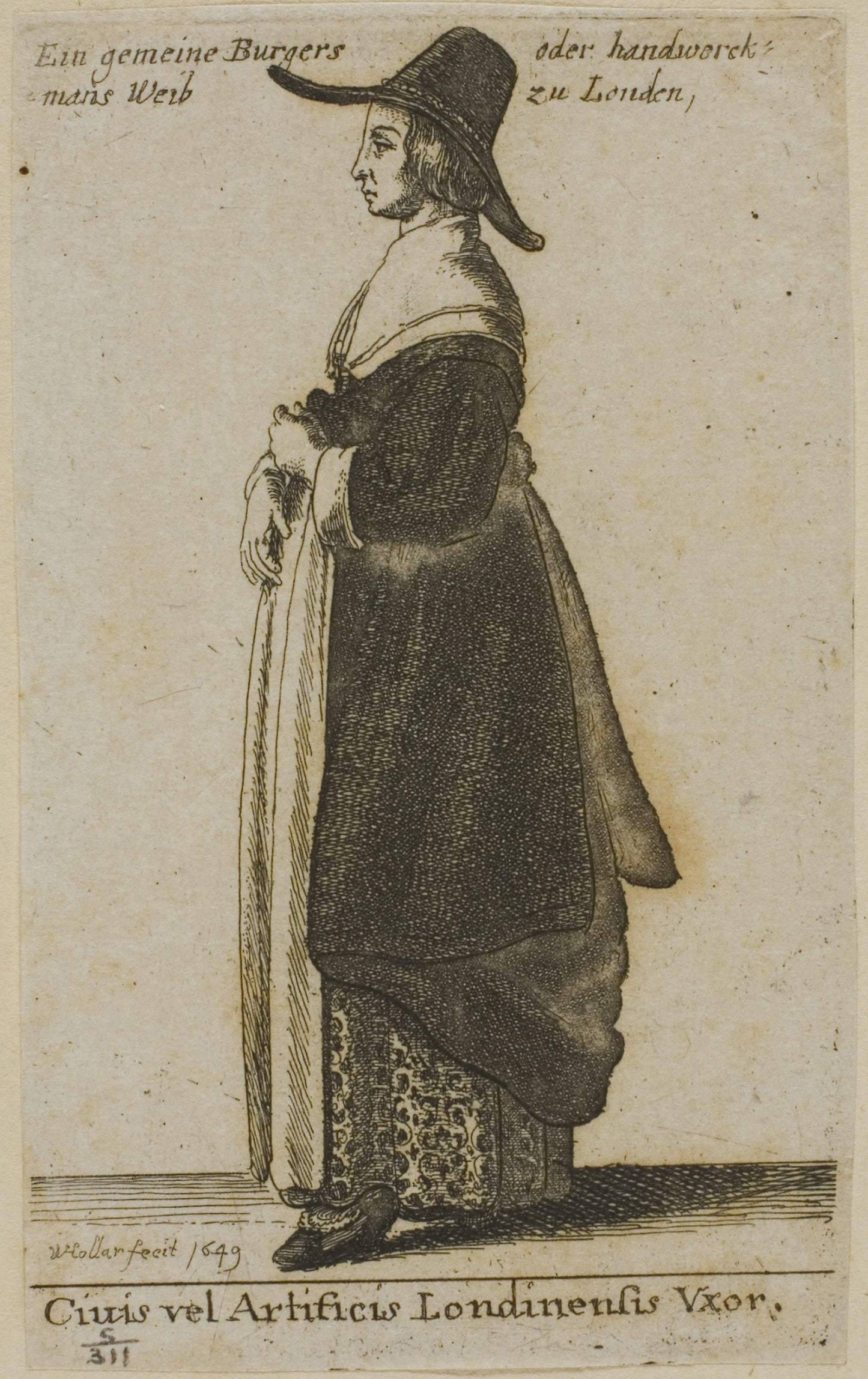London Wife -  Wenceslaus Hollar,  Poster Print Wall Art