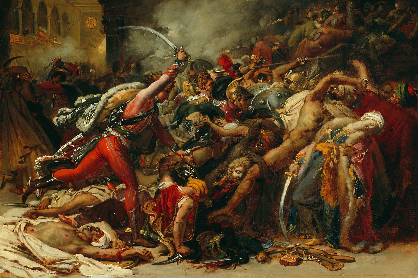 Sketch for The Revolt of Cairo -  Anne-Louis Girodet de Roussy-Trioson,  Poster Print Wall Art