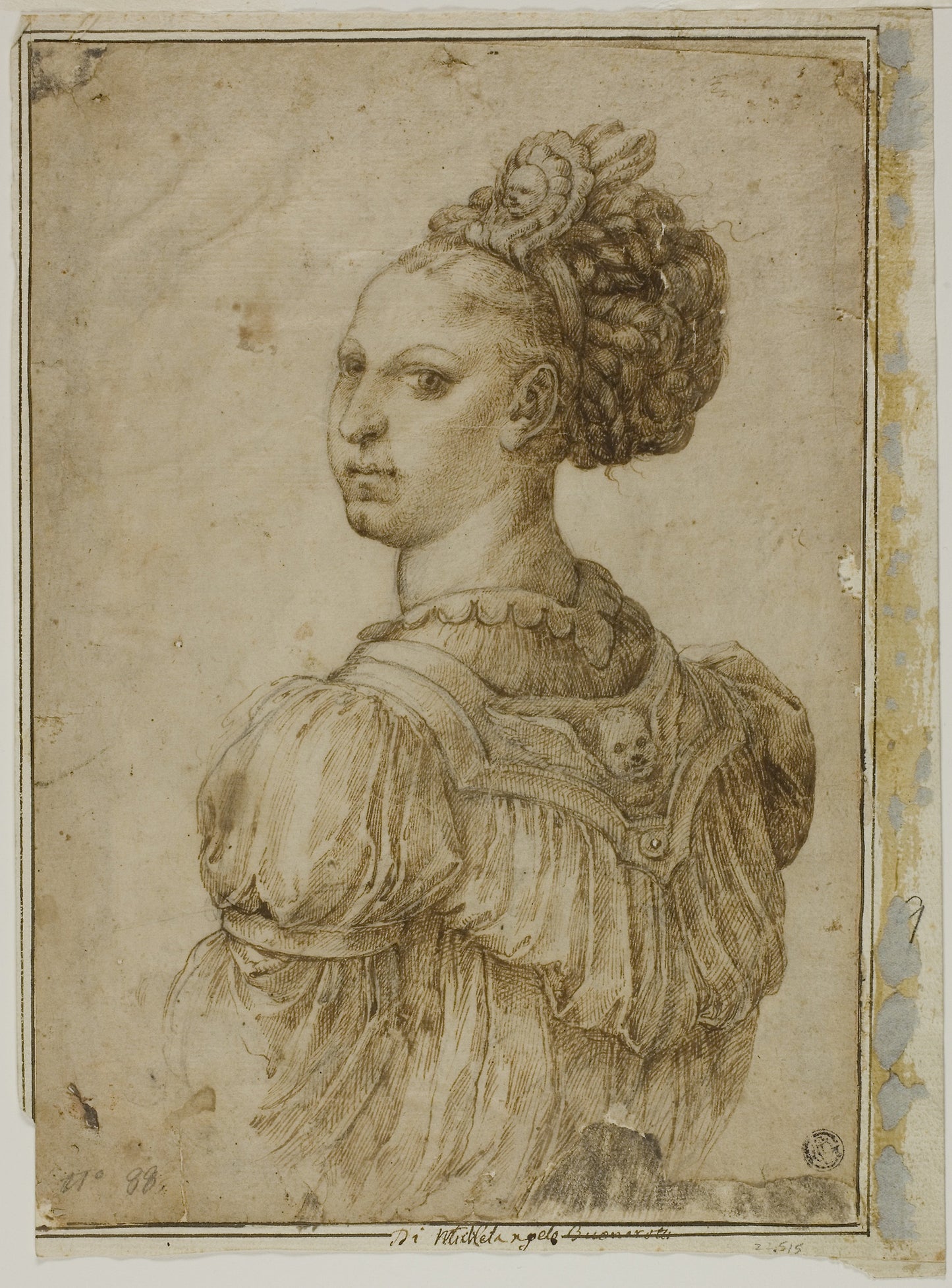 Ideal Bust of a Woman -  Attributed to Bartolomeo Passarotti,  Poster Print Wall Art