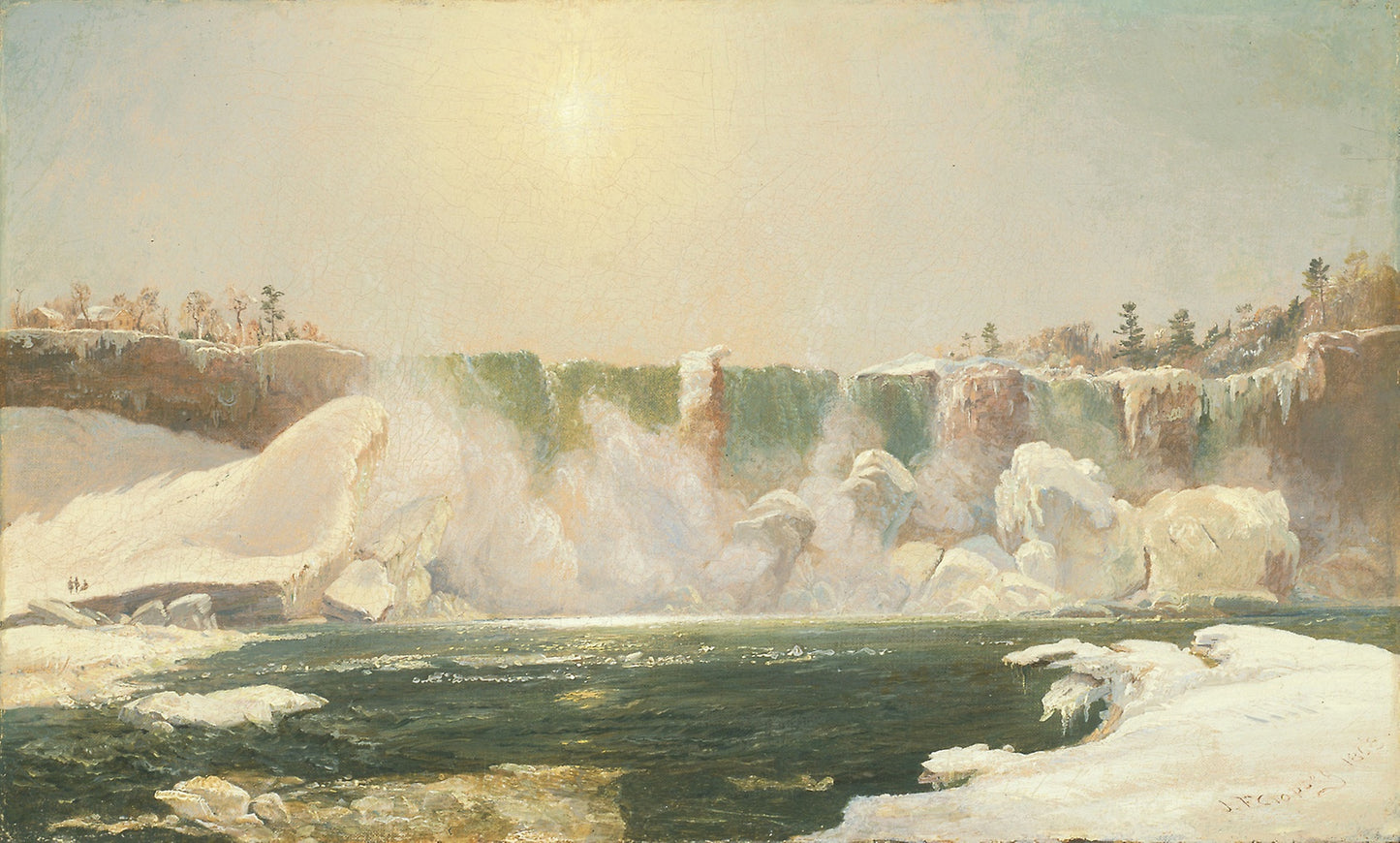 Niagara Falls in Winter -  Jasper Francis Cropsey,  Poster Print Wall Art