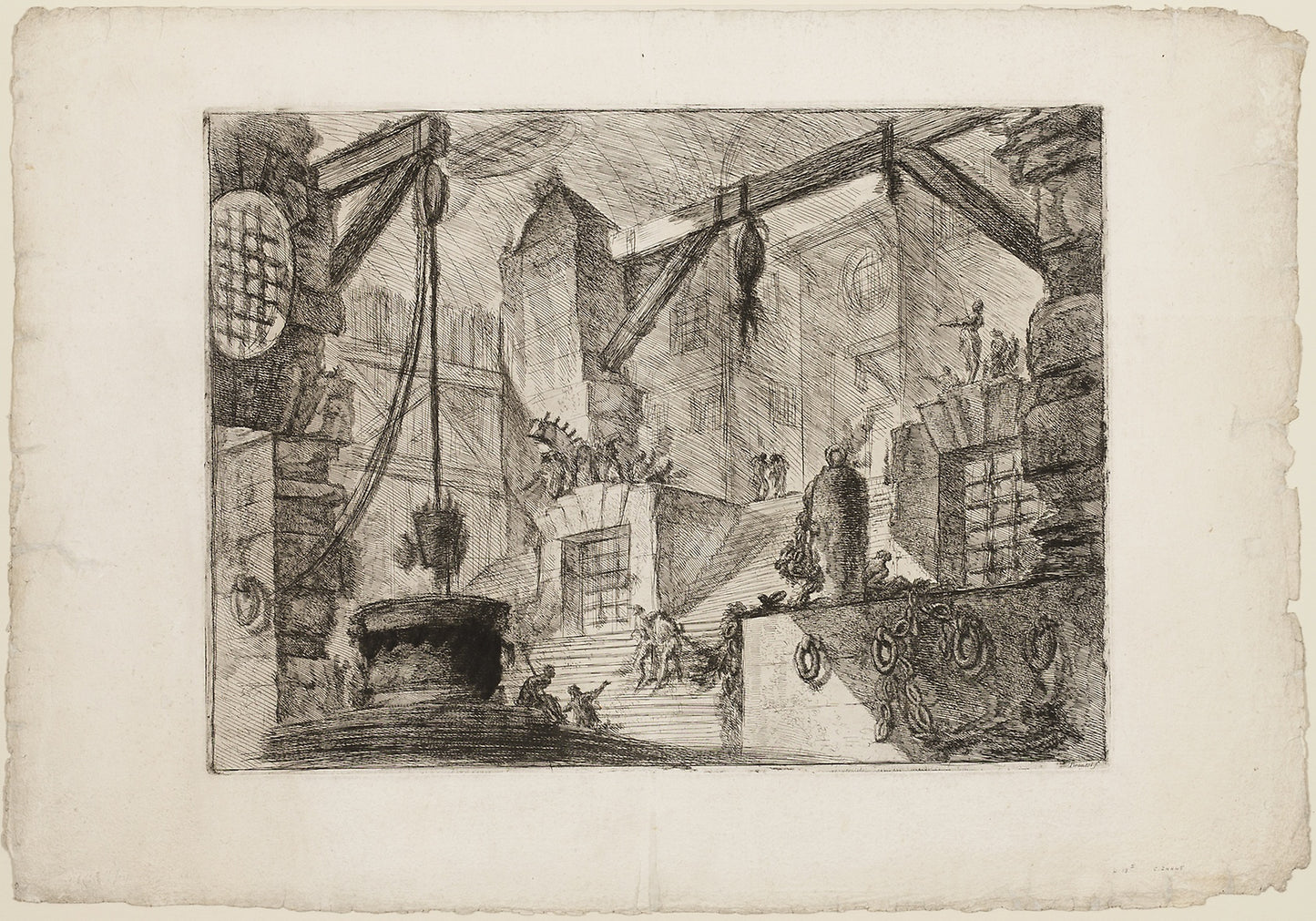 The Well, plate 13 from Imaginary Prisons -  Giovanni Battista Piranesi,  Poster Print Wall Art
