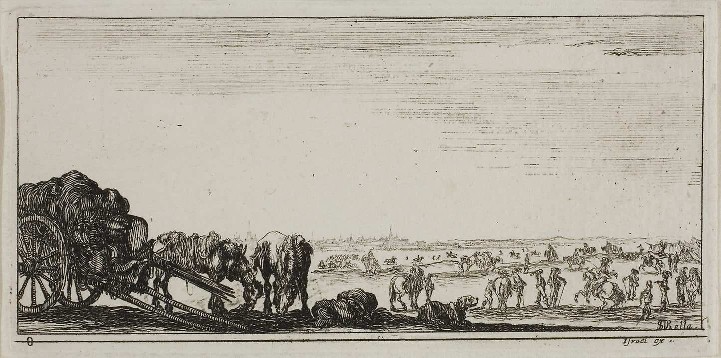 Plate Eight from Drawings of Several Movements -  Soldiers -  Stefano della Bella,  Poster Print Wall Art