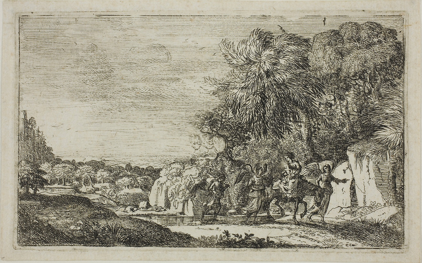 The Flight into Egypt -  Claude Lorrain,  Poster Print Wall Art