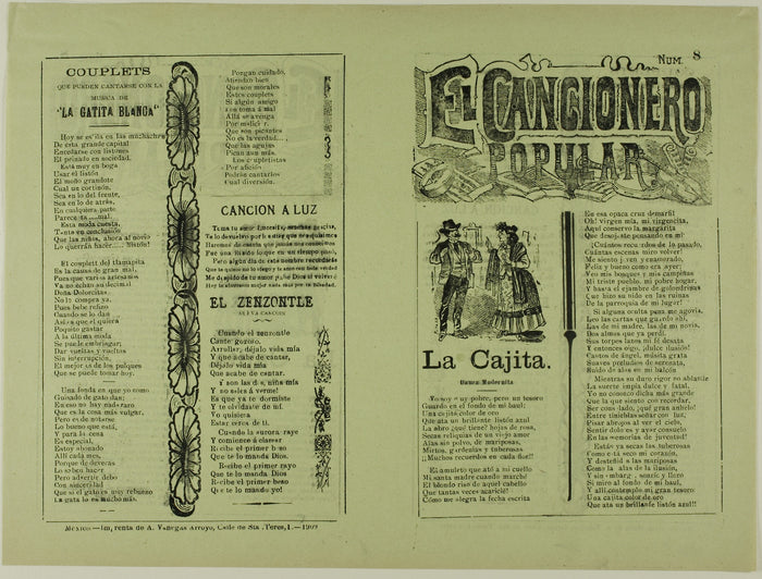 El cancionero popular, num. 8 (The Popular Songbook, No. 8): José Guadalupe Posada,16x12