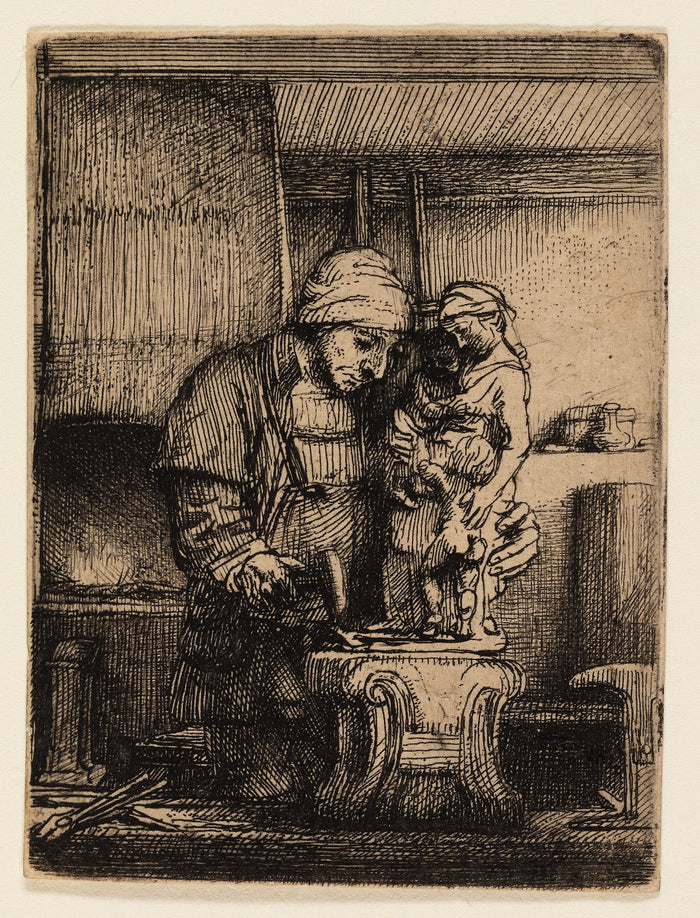 The Goldsmith: Rembrandt van Rijn,16x12