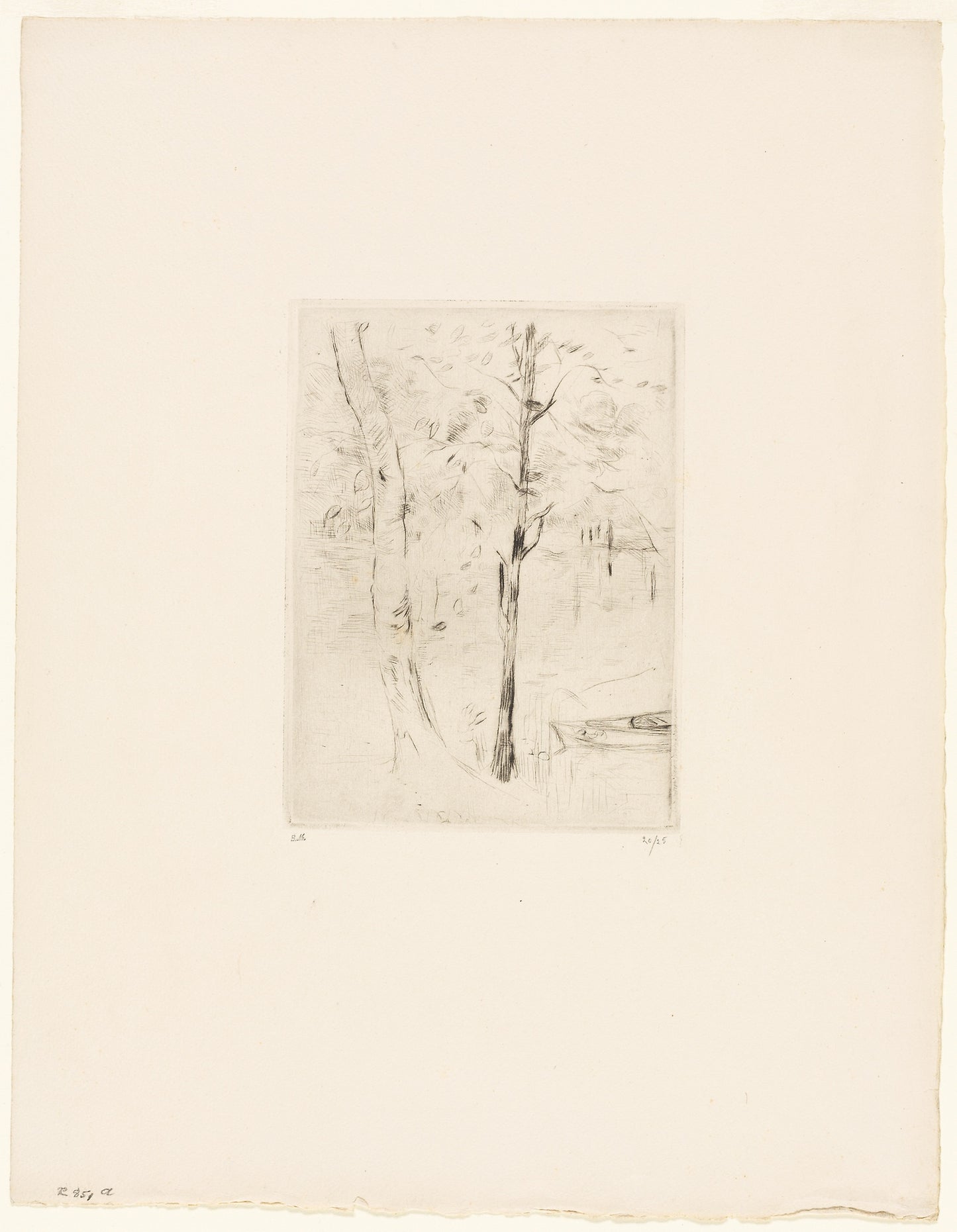 The Lake in the Bois de Boulogne -  Berthe Morisot,  Poster Print Wall Art