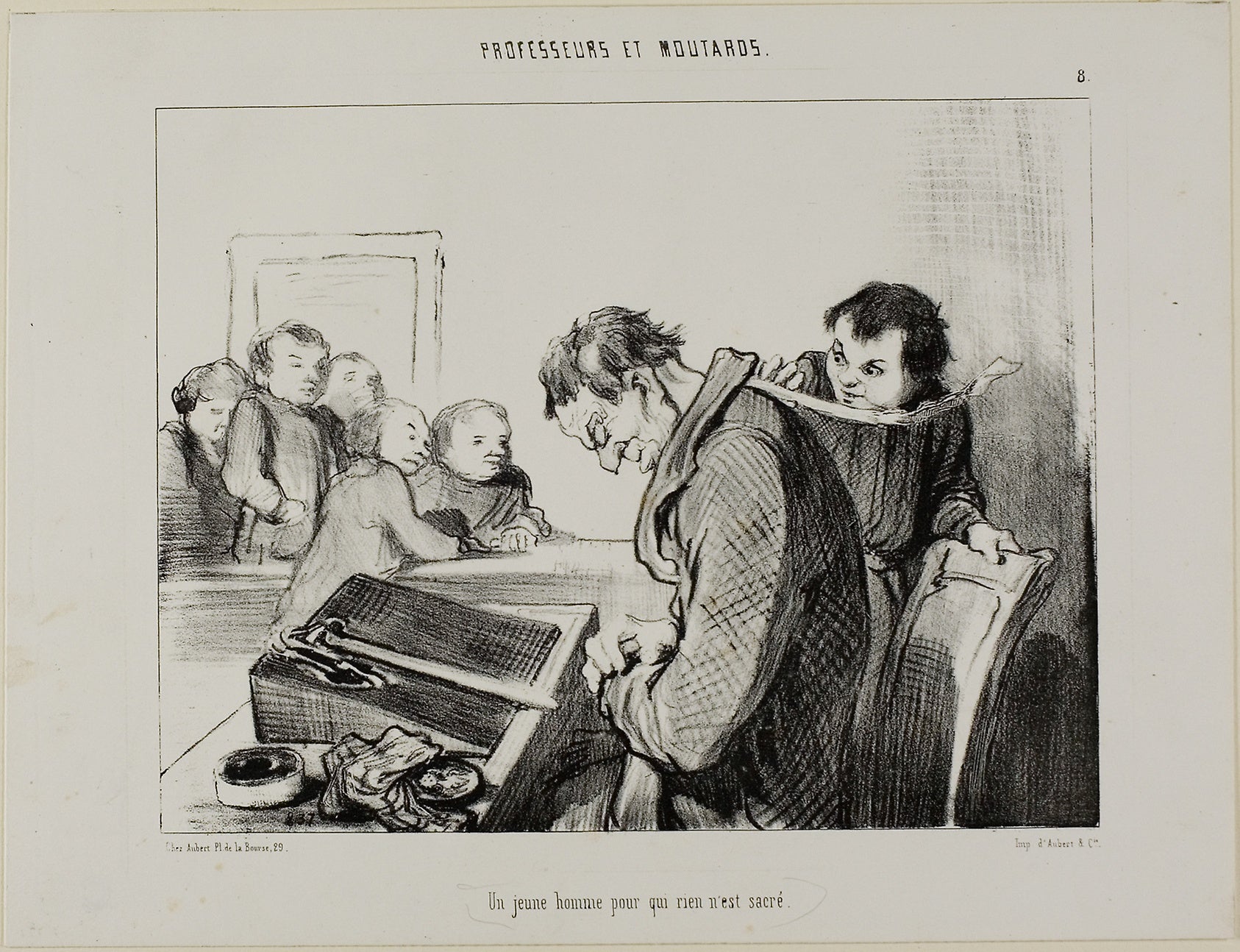 A Young Man to Whom Nothing is Sacred, plate 8 from Professeurs Et Moutards: Honoré Victorin Daumier,16x12"(A3) Poster