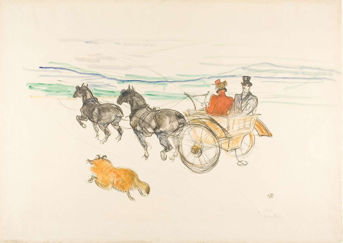Double harness -  Henri de Toulouse-Lautrec,  Poster Print Wall Art