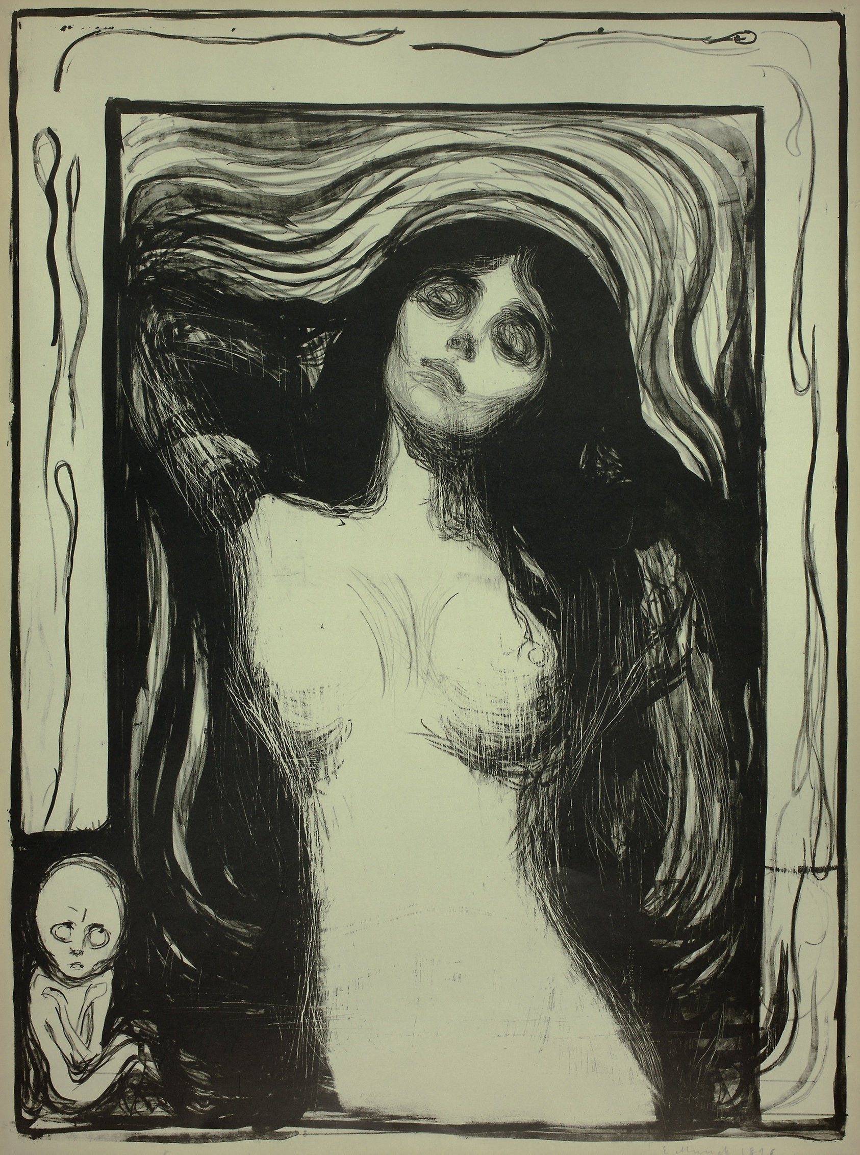 Madonna: Edvard Munch,16x12"(A3) Poster