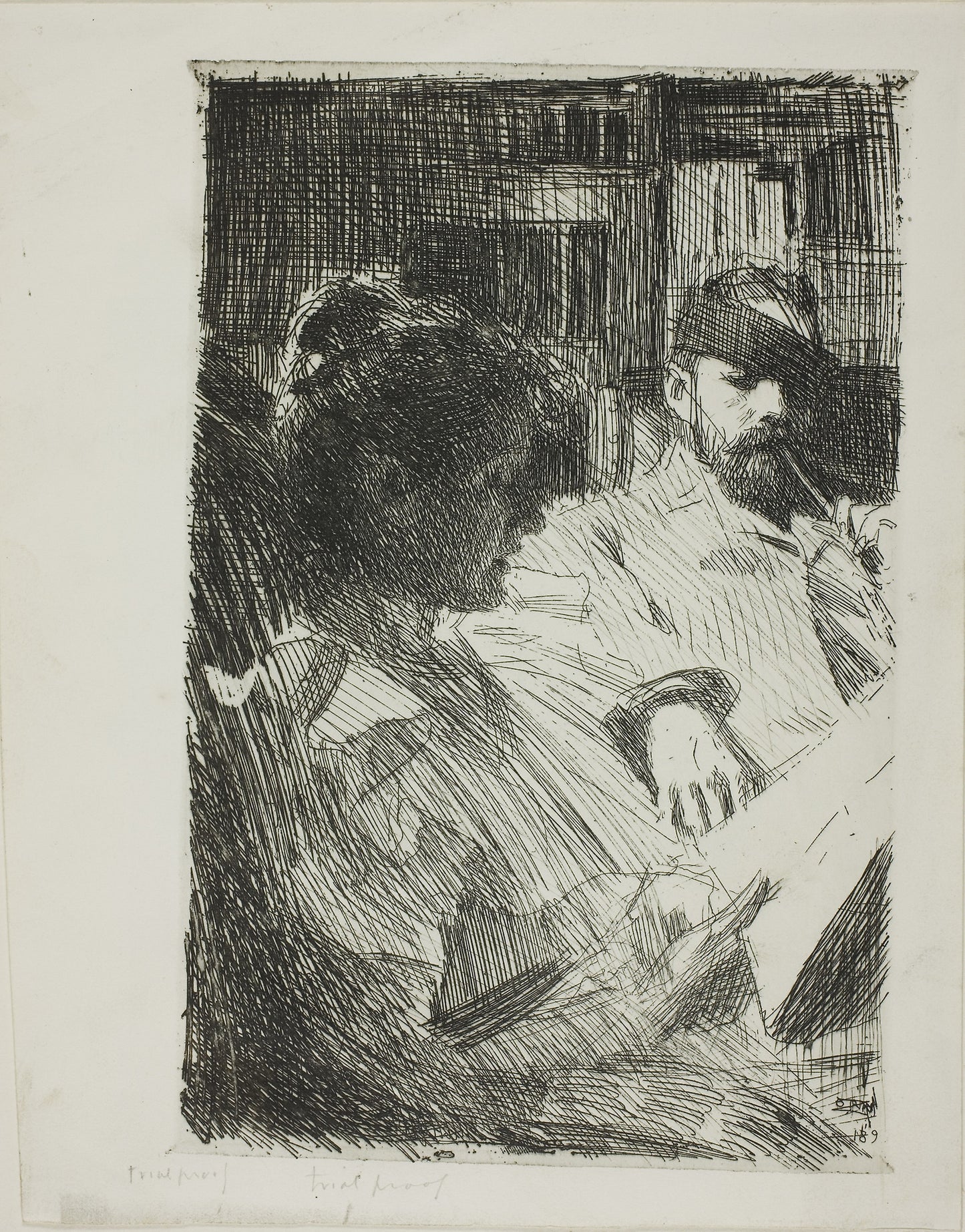 Reading (Mr. and Mrs. Ch. Deering) -  Anders Zorn,  Poster Print Wall Art