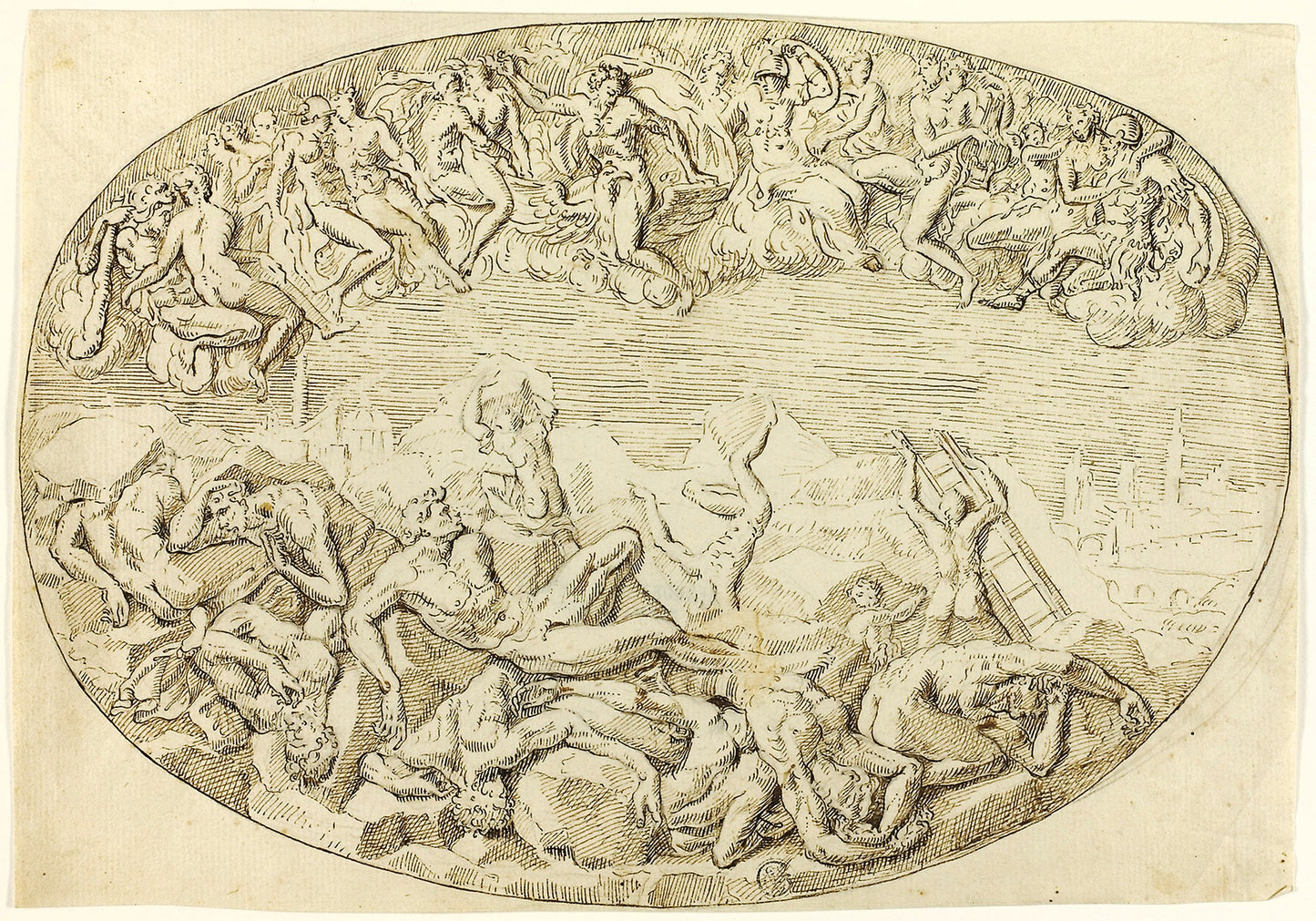 Fall of the Giants -  after Guglielmo della Porta,  Poster Print Wall Art