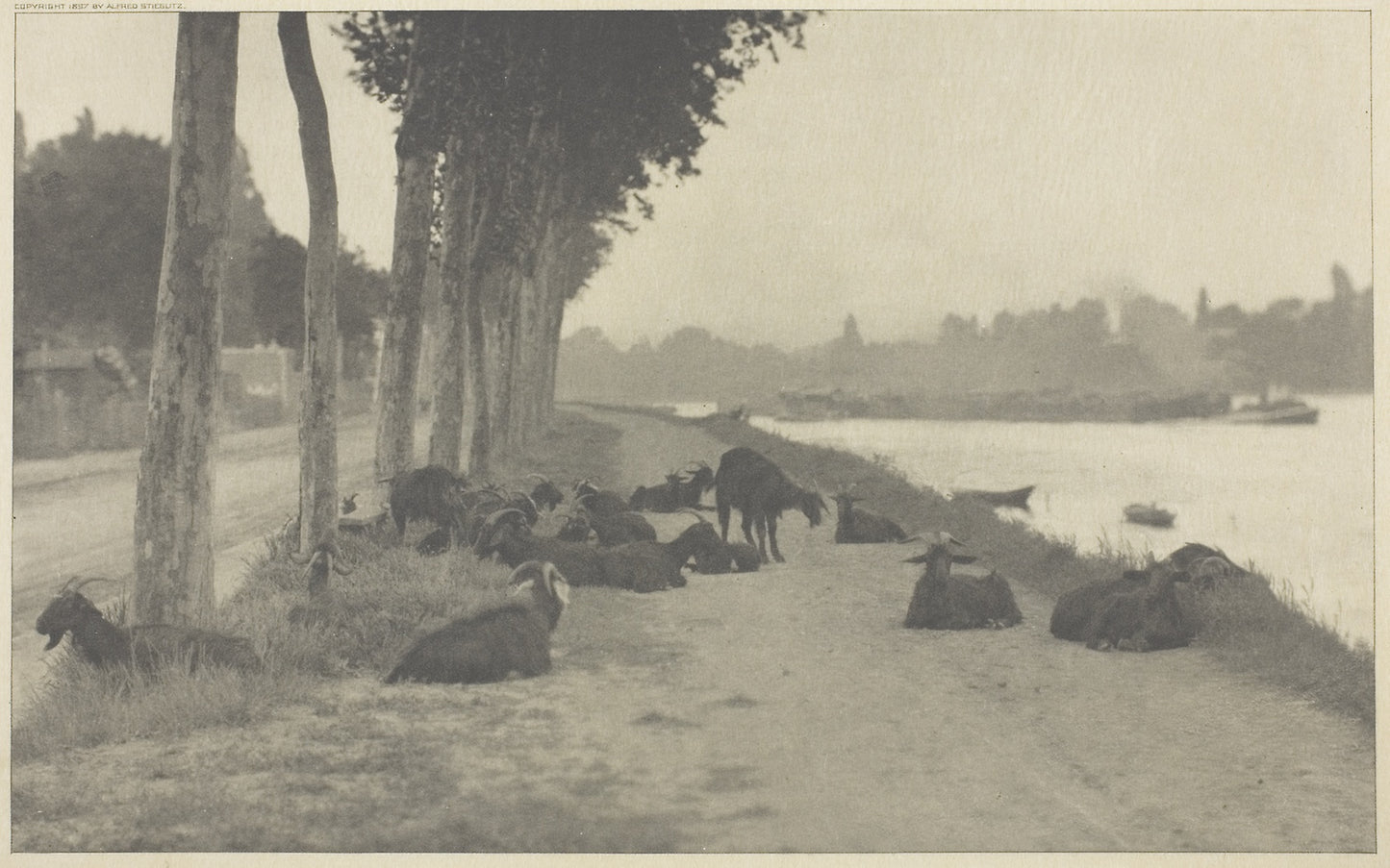 On the Seine—Near Paris -  Alfred Stieglitz,  Poster Print Wall Art