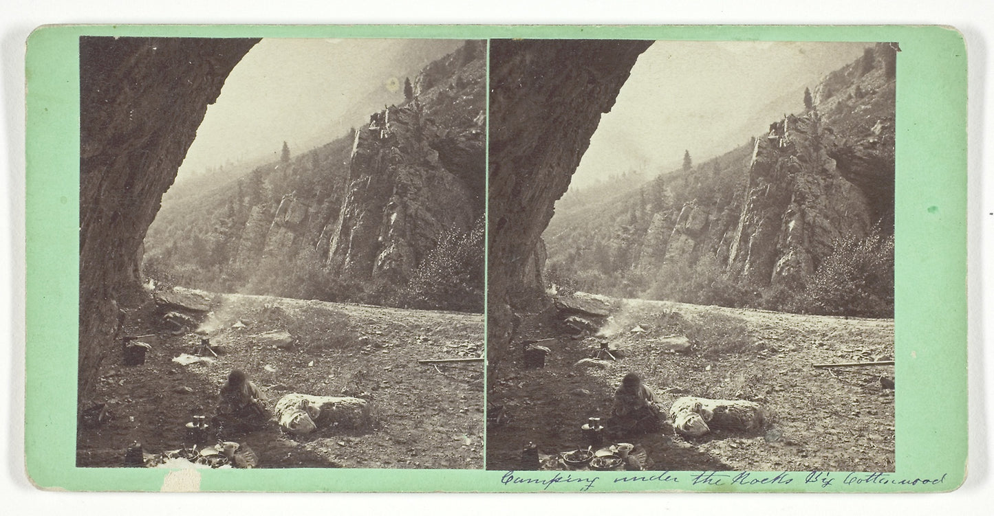 Camping Under the Rocks, Big Cottonwood -  Charles Roscoe Savage,  Poster Print Wall Art