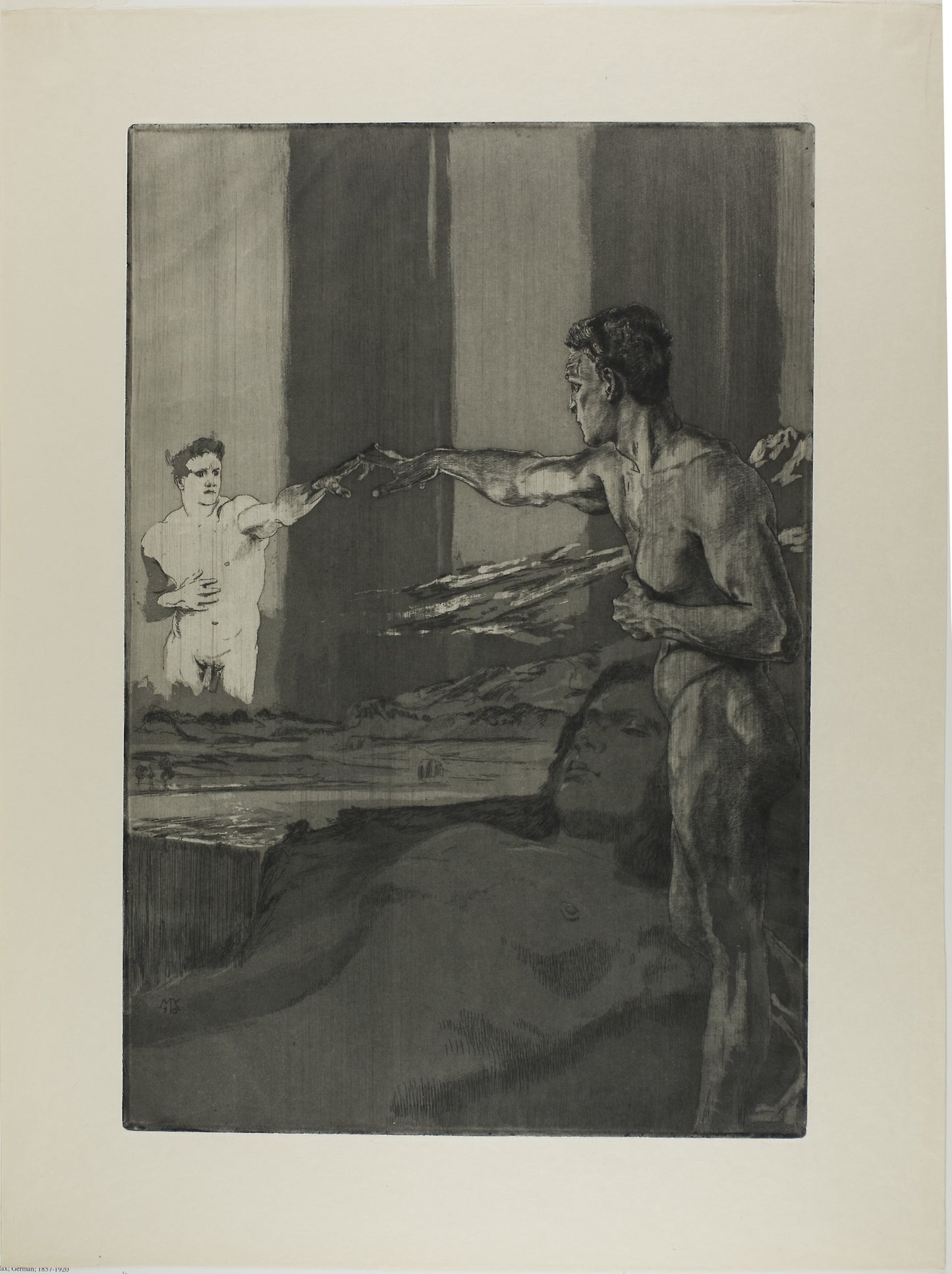 Philosopher, plate three from One Death, Part II -  Max Klinger,  Poster Print Wall Art