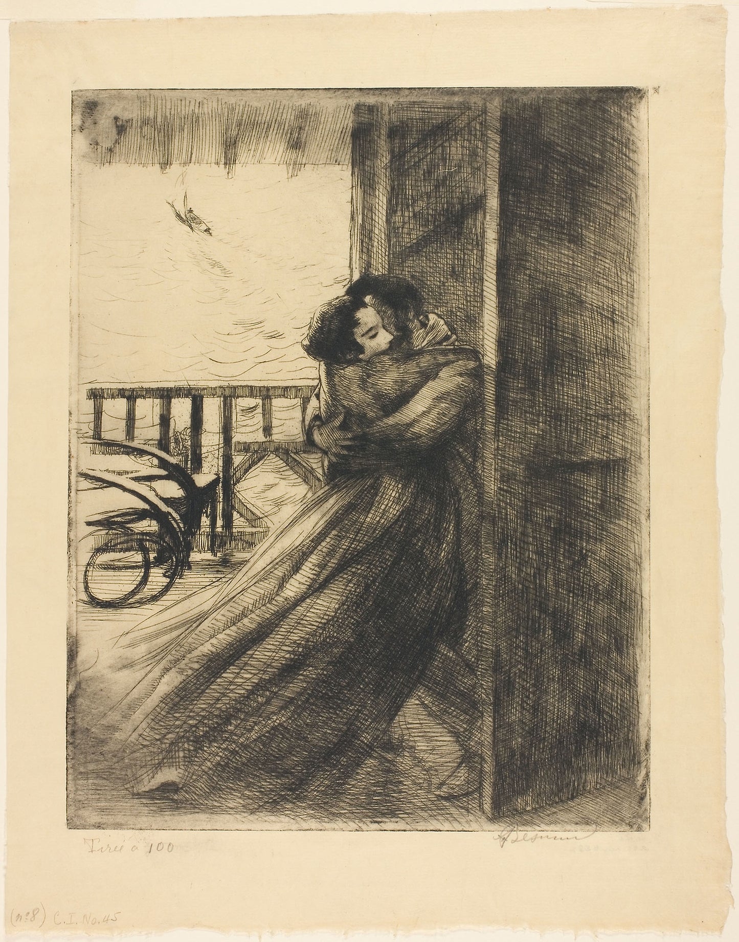 Love, plate two from Woman -  Albert Besnard,  Poster Print Wall Art