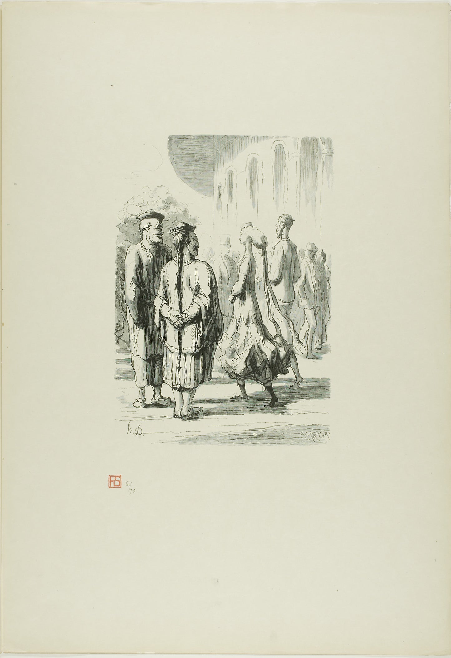 At the Universal Exhibition -  Who are the real Chinese? -  Charles Maurand (French, 19th century),  Poster Print Wall Art