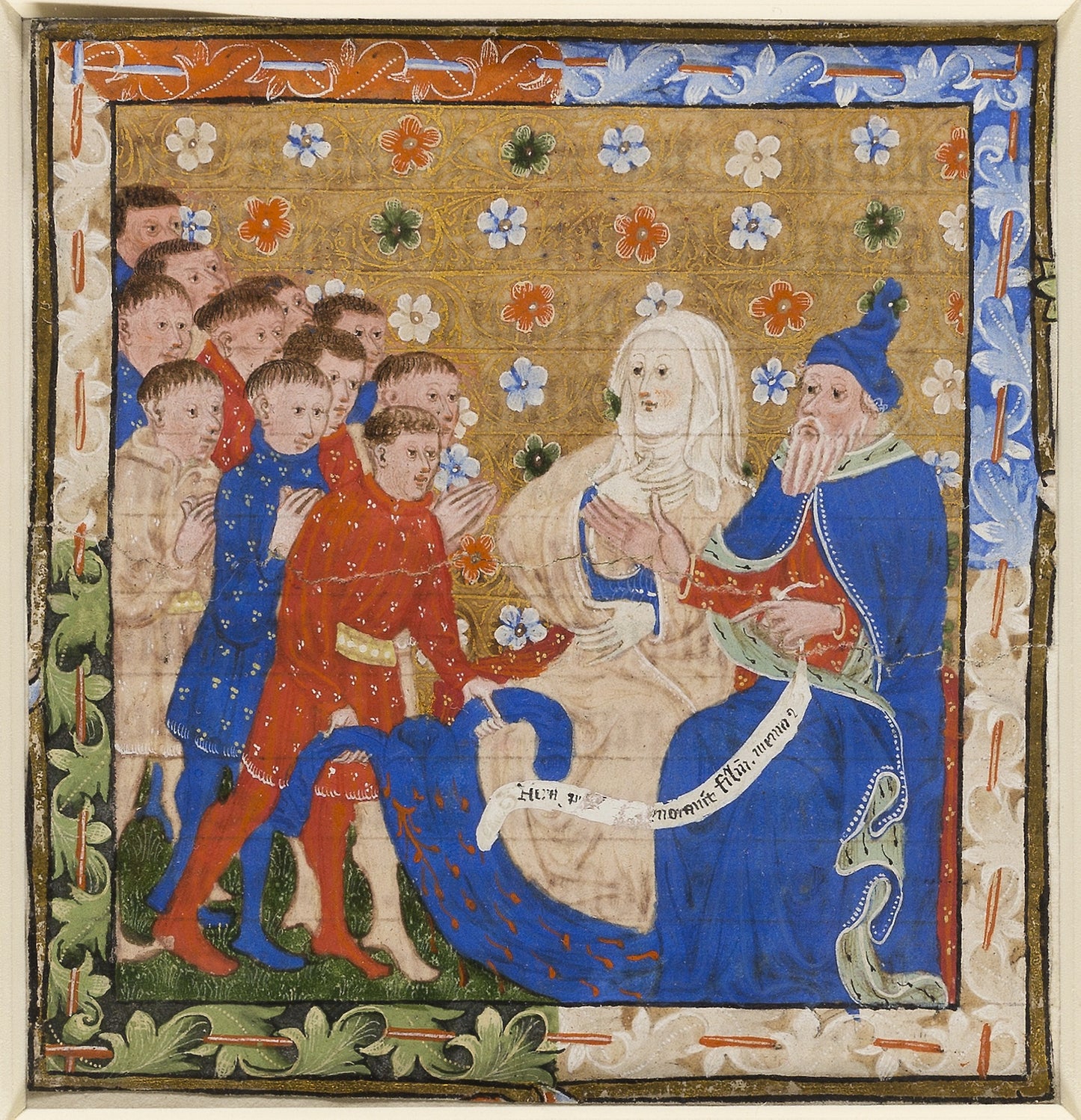 Jacob and Rachel Lamenting their Son Joseph: English Painter (Master of the Lydgate Troybook), Poster Print Wall Art