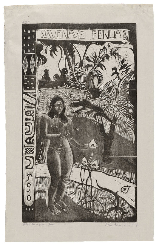 Nave nave fenua (Delightful Land), from the Noa Noa Suite: Paul Gauguin (French, 1848-1903),16x12"(A3) Poster