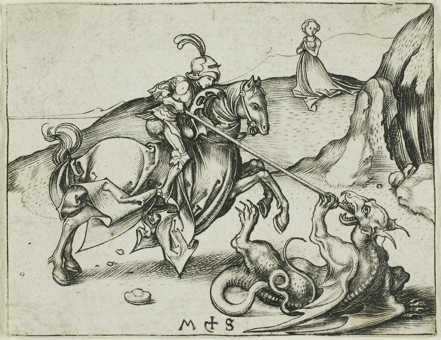 St. George: Martin Schongauer, Poster Print Wall Art