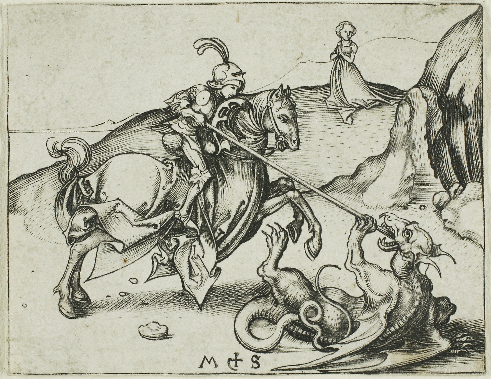 St. George: Martin Schongauer,16x12"(A3) Poster