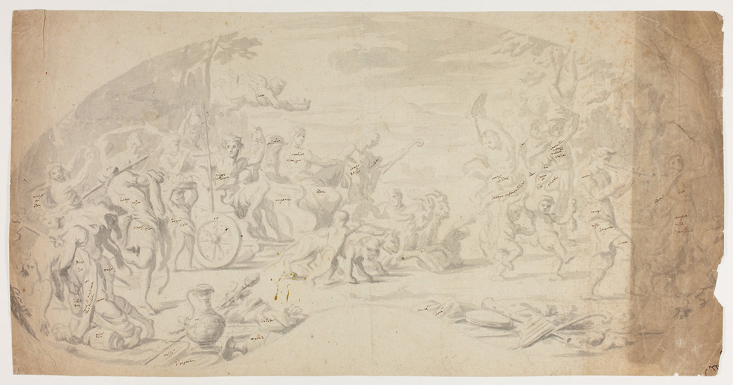 Triumph of Bacchus and Ariadne -  Annibale Carracci, after,  Poster Print Wall Art