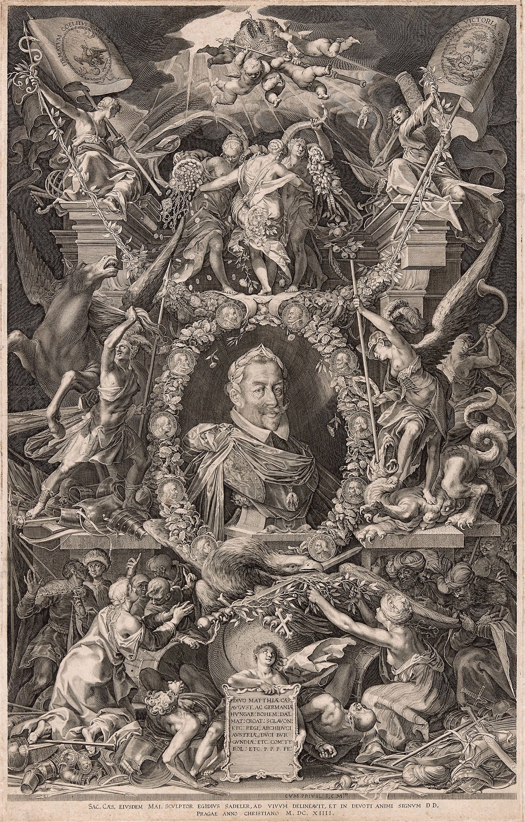 Portrait of Emperor Matthias: Aegidius Sadeler,16x12"(A3) Poster