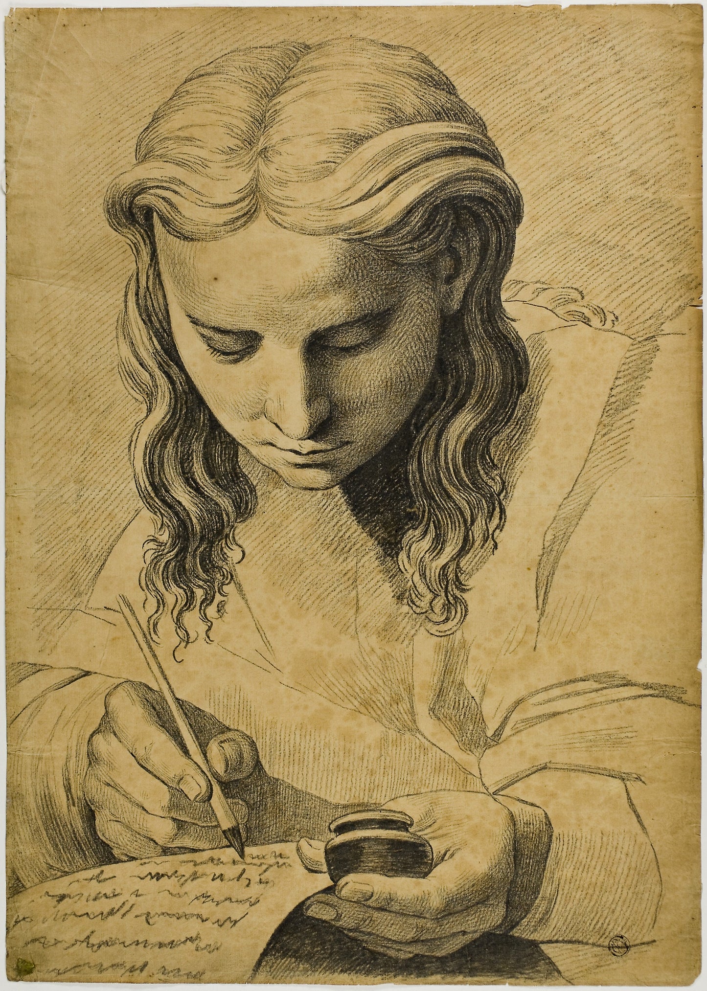 Seated Youth -  After Raffaello Sanzio, called Raphael,  Poster Print Wall Art