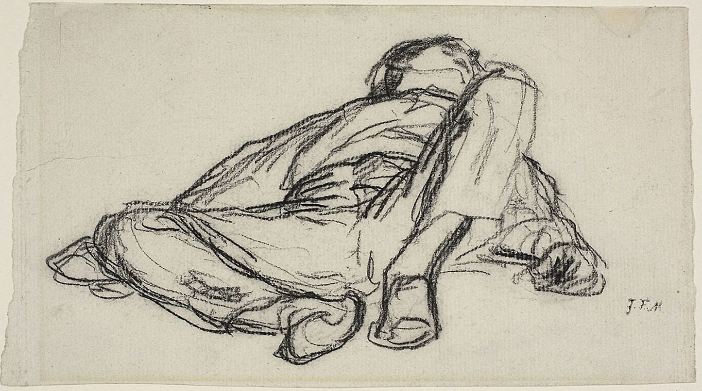 Sleeping Peasant -  Jean François Millet,  Poster Print Wall Art