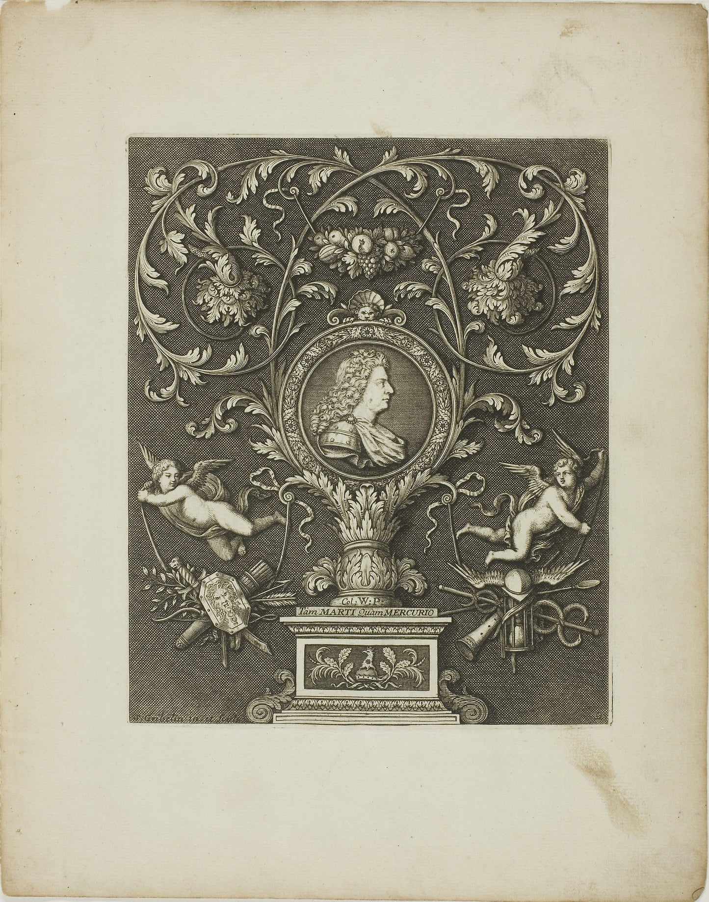 Plate Two, from A New Book of Ornaments -  Simon Gribelin II,  Poster Print Wall Art