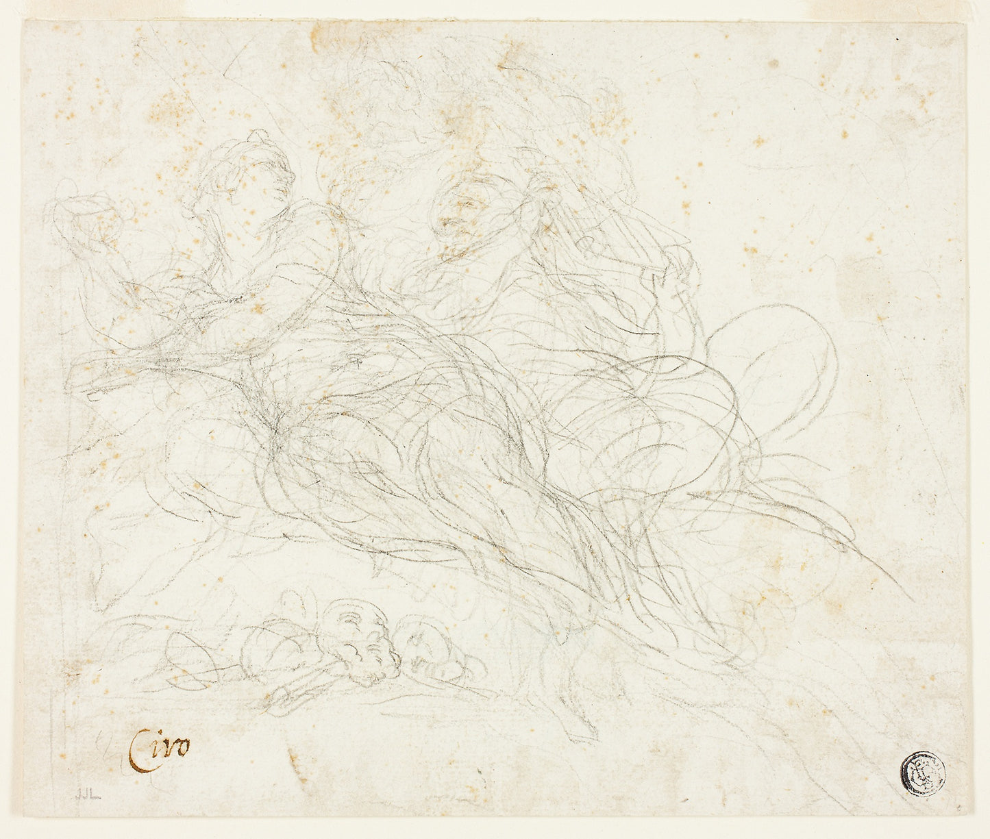 Nymph and Satyr -  Ciro Ferri,  Poster Print Wall Art