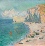 Étretat: The Beach and the Falaise d'Amont: Claude Monet,16x12"(A3) Poster