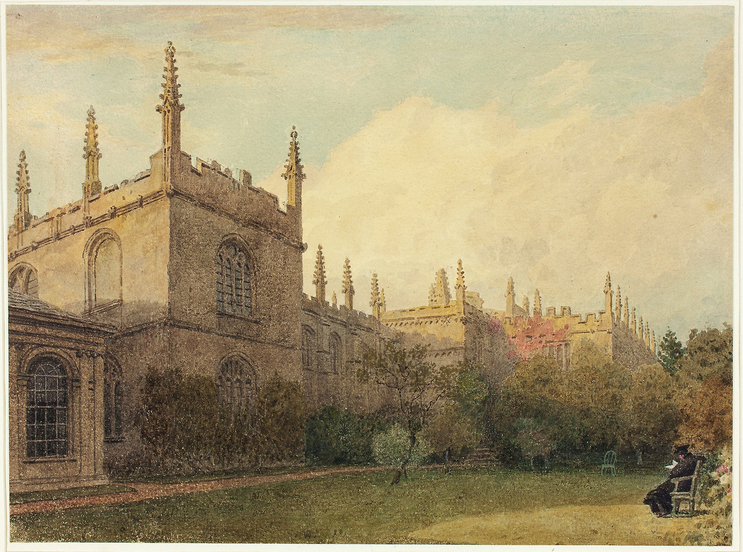 University Buildings from Exeter College Gardens -  Frederick MacKenzie,  Poster Print Wall Art