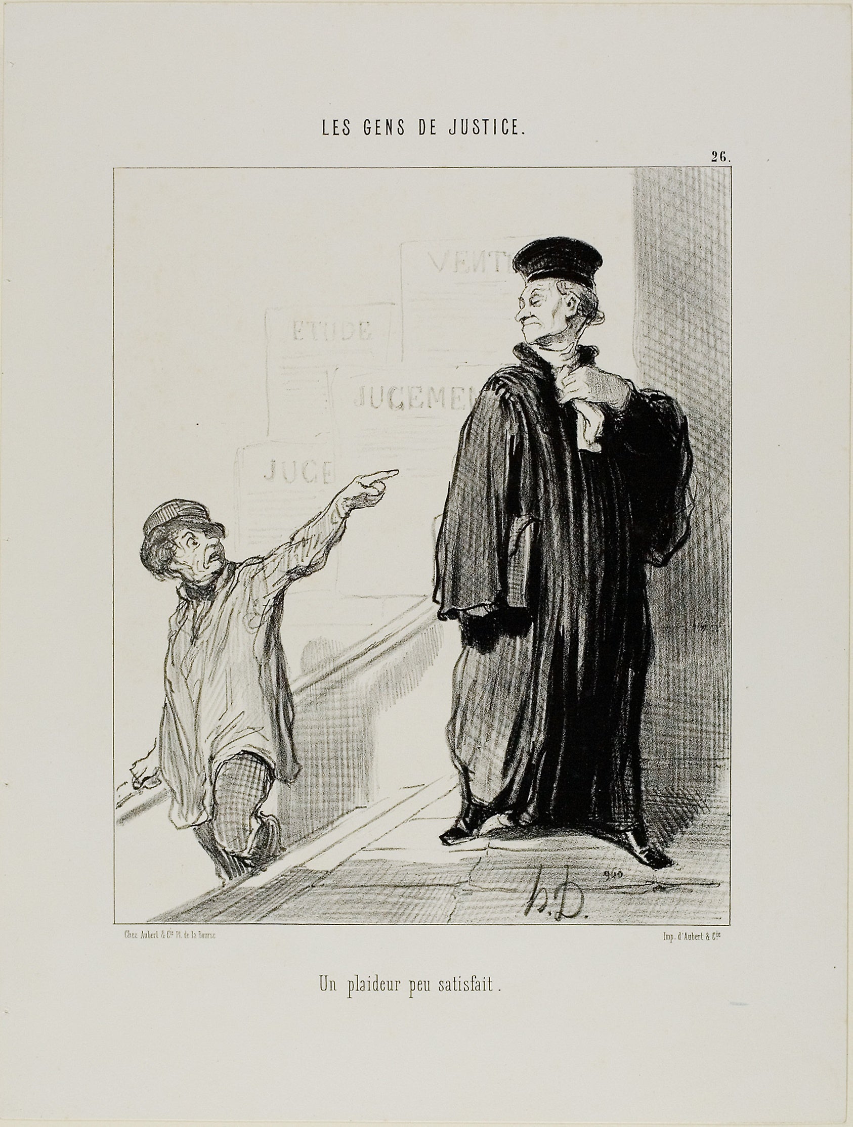 A rather unsatisfied litigant, plate 26 from Les Gens De Justice: Honoré Victorin Daumier,16x12"(A3) Poster