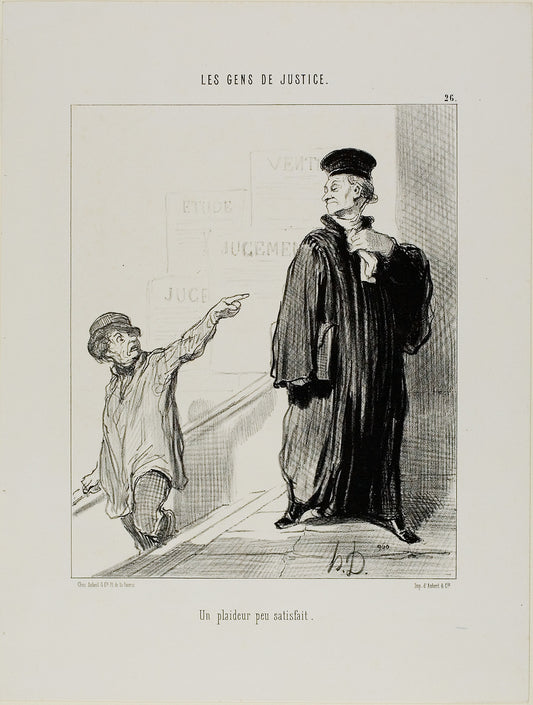 A rather unsatisfied litigant, plate 26 from Les Gens De Justice: Honoré Victorin Daumier,16x12"(A3) Poster