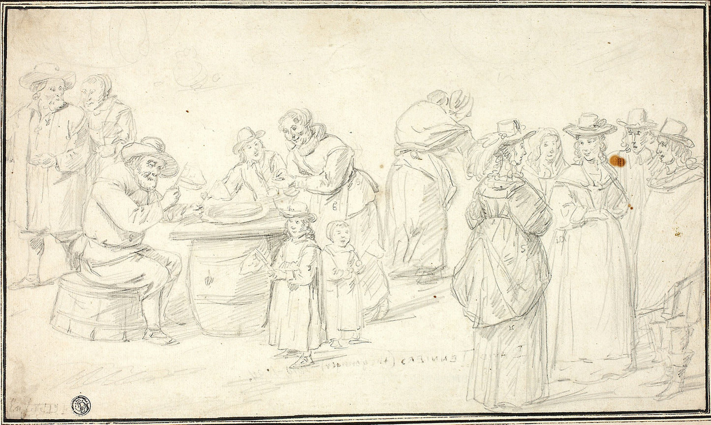Study for Country Festival near Antwerp -  David Teniers the Younger,  Poster Print Wall Art