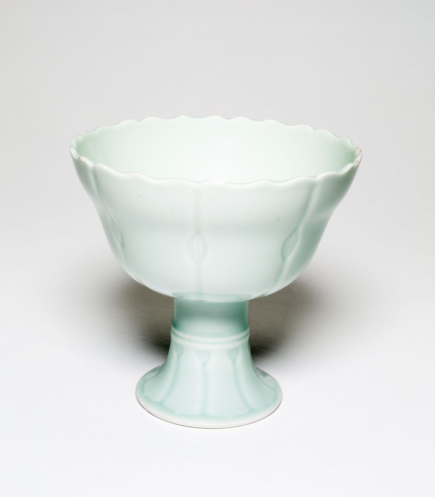 Celadon glazed lotus stemcup -  China,  Poster Print Wall Art