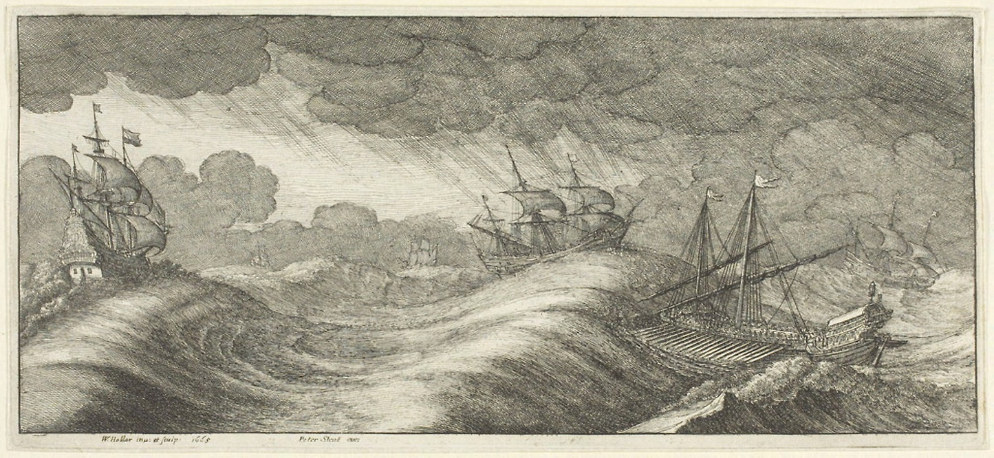 Galley -  Wenceslaus Hollar,  Poster Print Wall Art