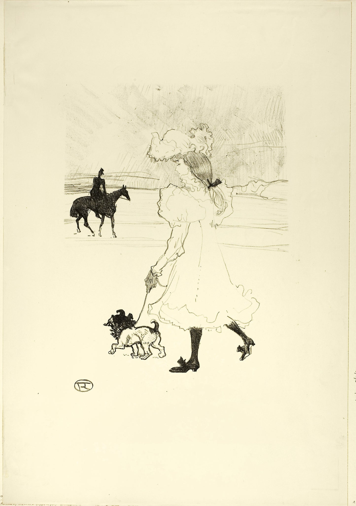 Au Bois: Henri de Toulouse-Lautrec,16x12"(A3) Poster