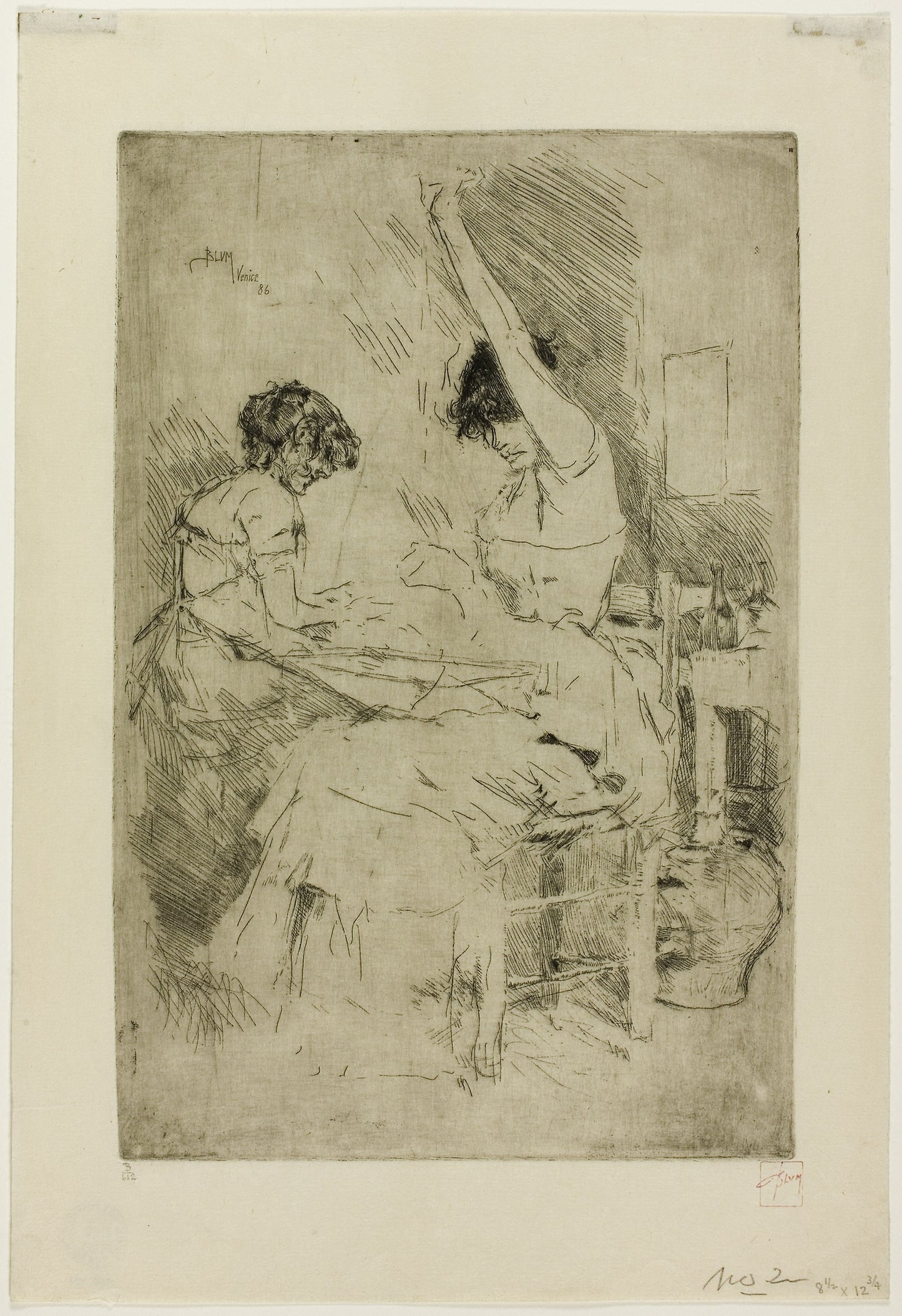 Bead Stringers, Venice -  Robert Frederick Blum,  Poster Print Wall Art