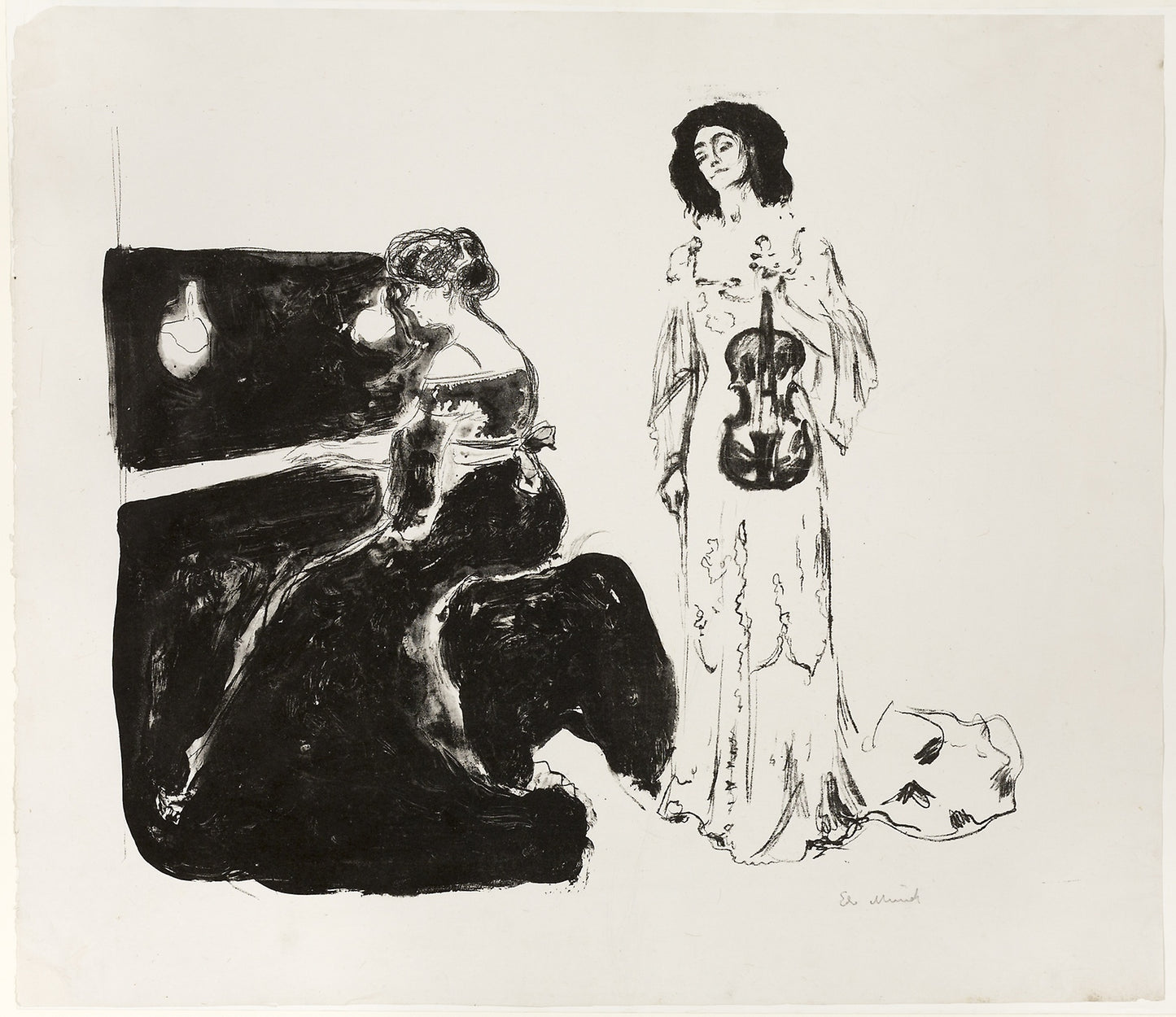 The Violin Concert -  Edvard Munch,  Poster Print Wall Art