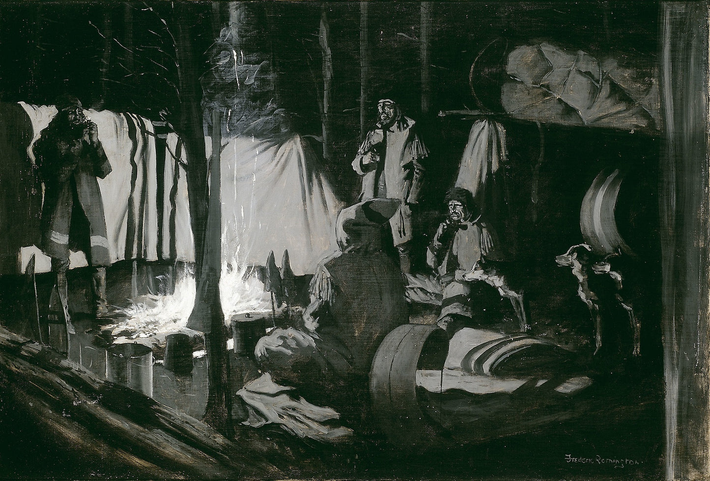 First and Best Camp of the Trip -  Frederic Remington,  Poster Print Wall Art