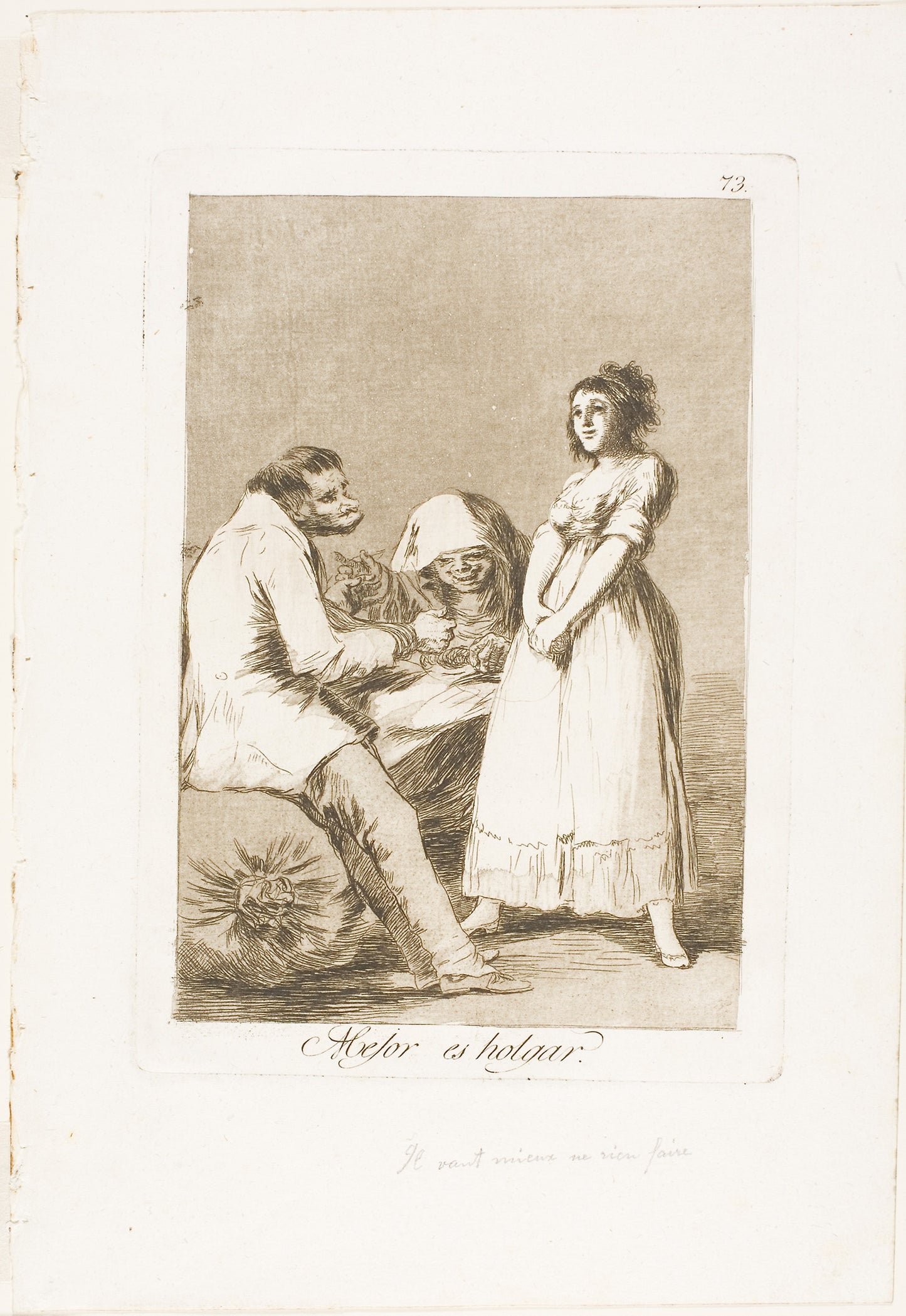 It is Better to Be Lazy, plate 73 from Los Caprichos -  Francisco José de Goya y Lucientes,  Poster Print Wall Art