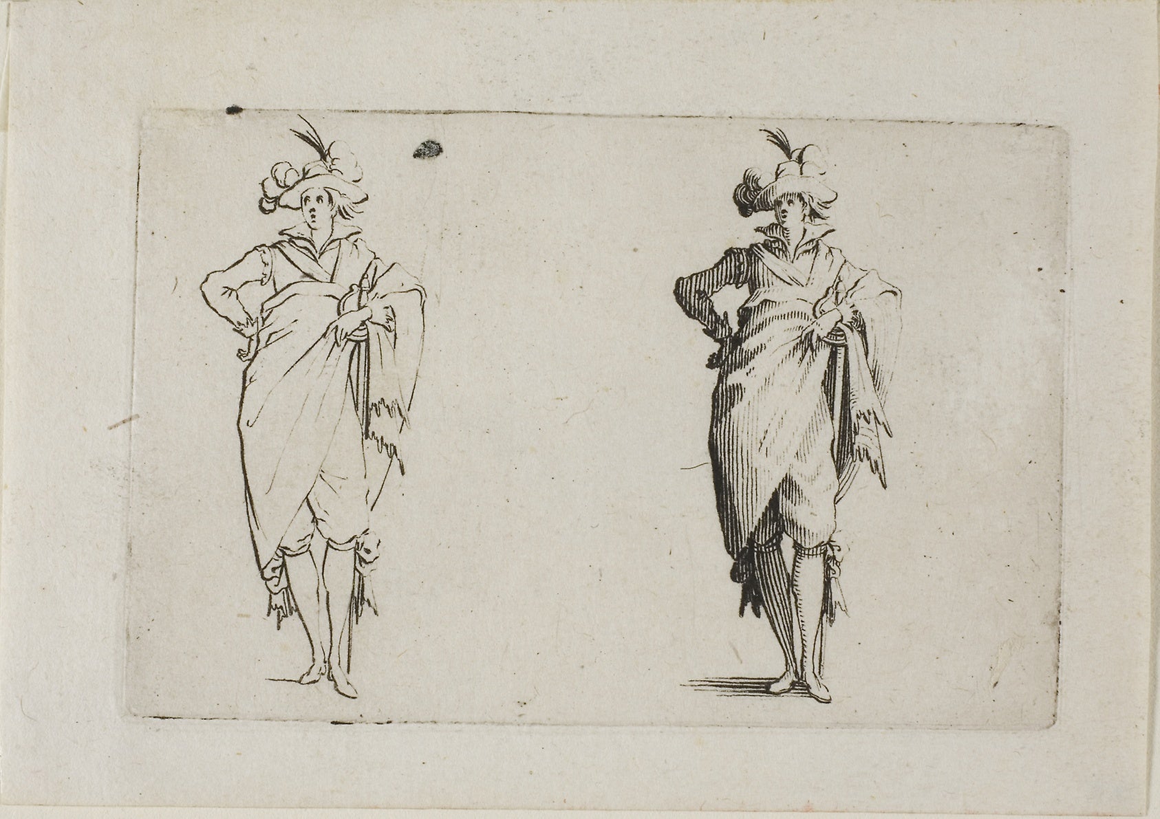 The Gentleman Seen from the Front, with his Right Hand on his Hip, from The Caprices: Jacques Callot,16x12"(A3) Poster