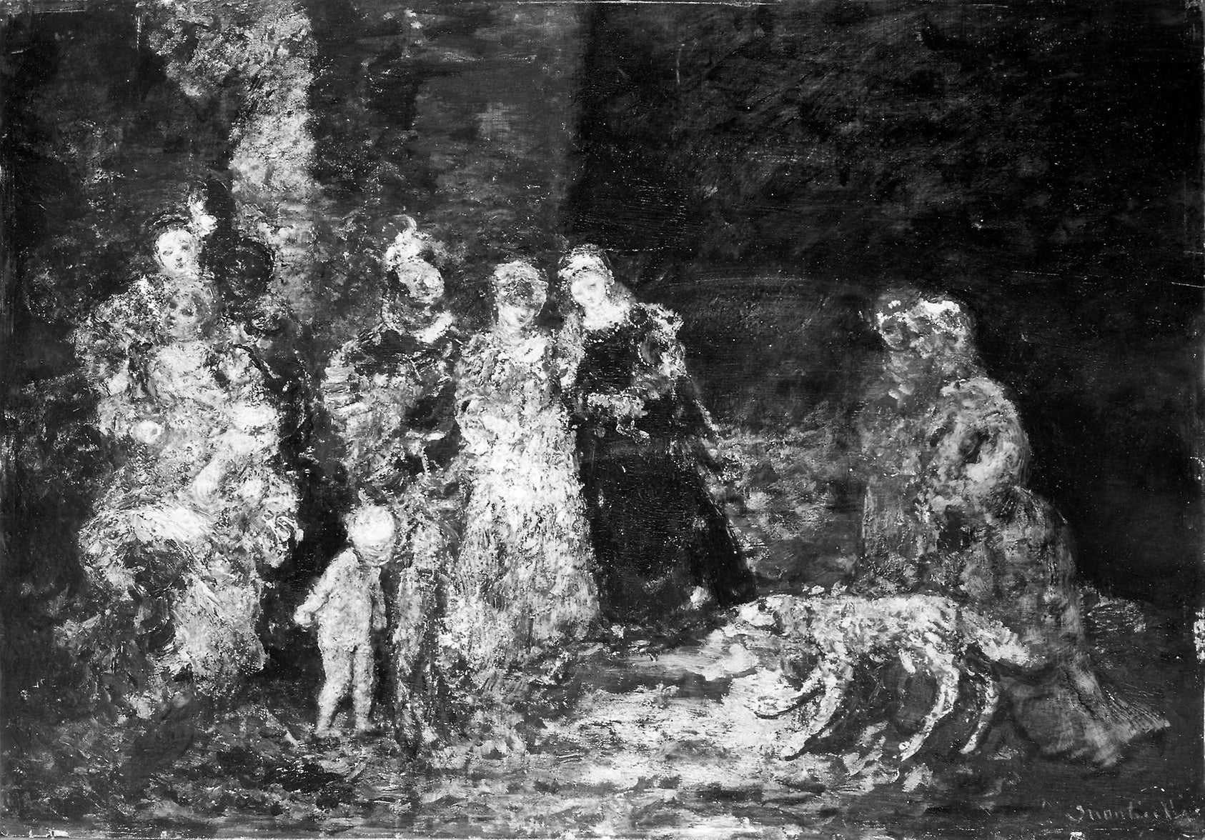 The Fairies: Adolphe-Joseph-Thomas Monticelli,16x12"(A3) Poster