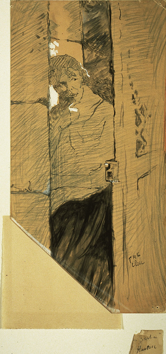 At the Door: Henri de Toulouse-Lautrec,16x12"(A3) Poster