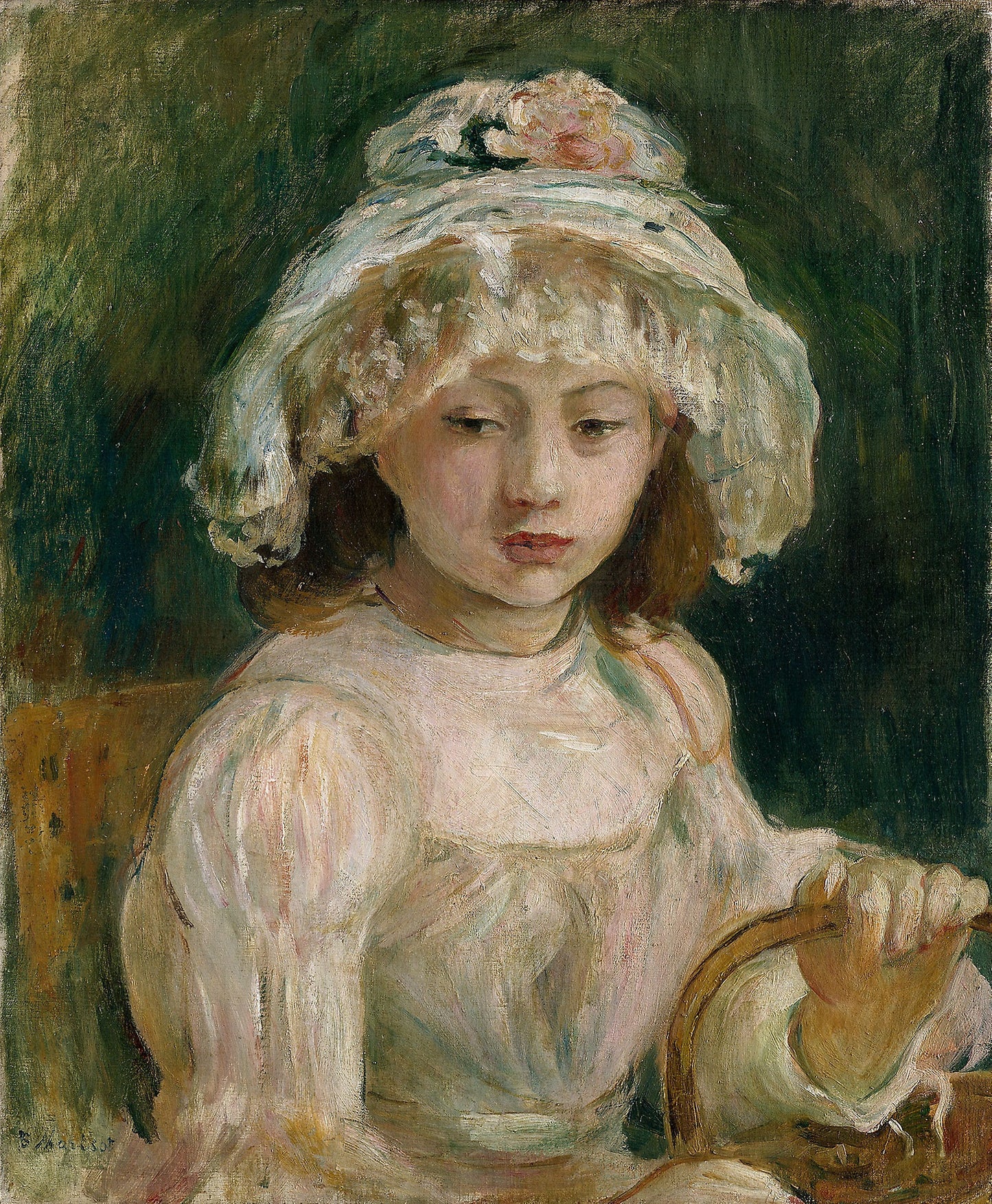 Young Girl with Hat -  Berthe Morisot,  Poster Print Wall Art