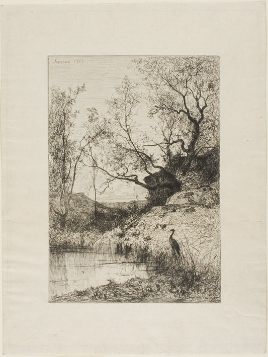 A Pond Near Rousillon: Adolphe Appian,16x12"(A3) Poster