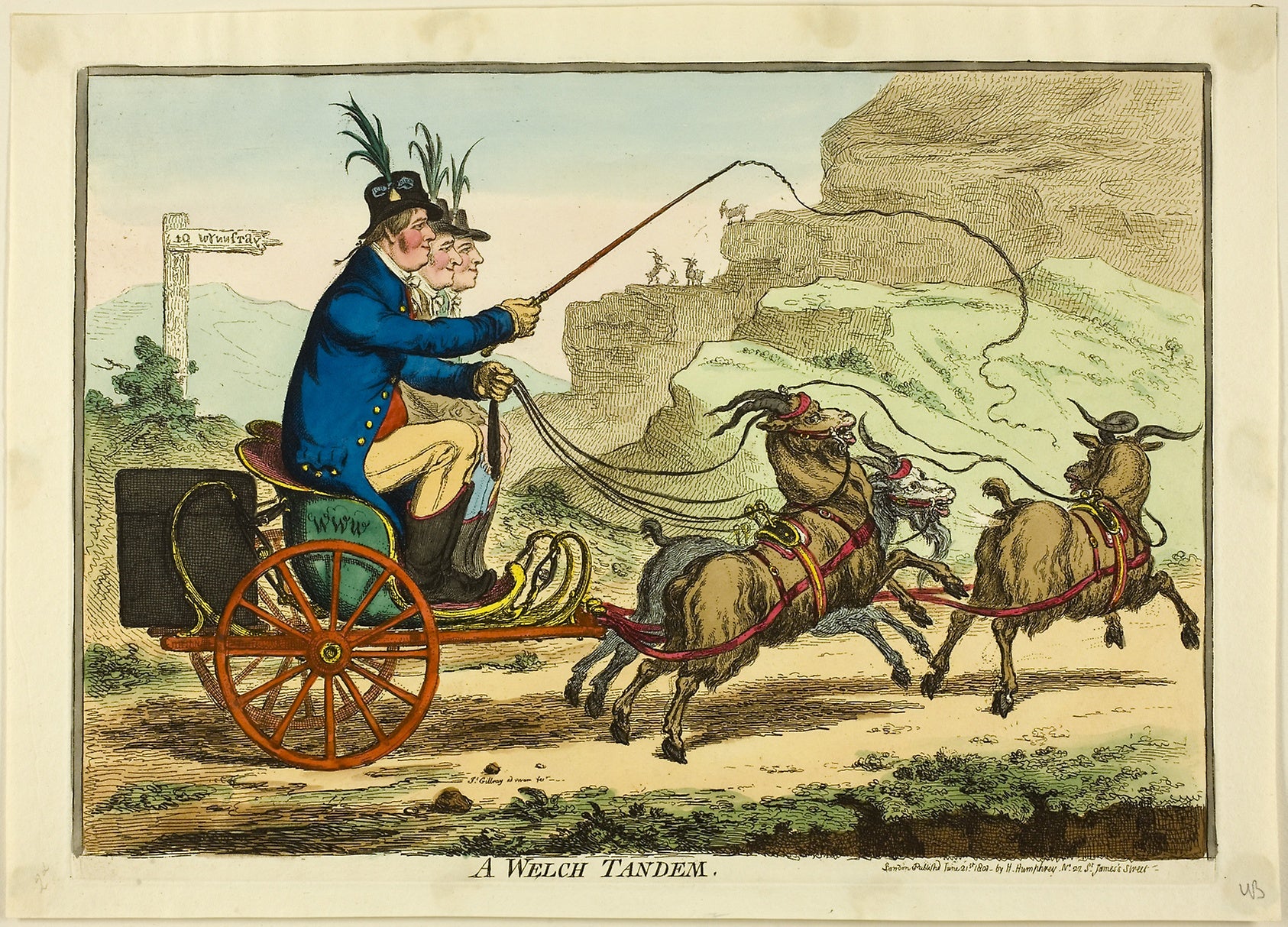 A Welch Tandem: James Gillray (English, 1756-1815),16x12"(A3) Poster