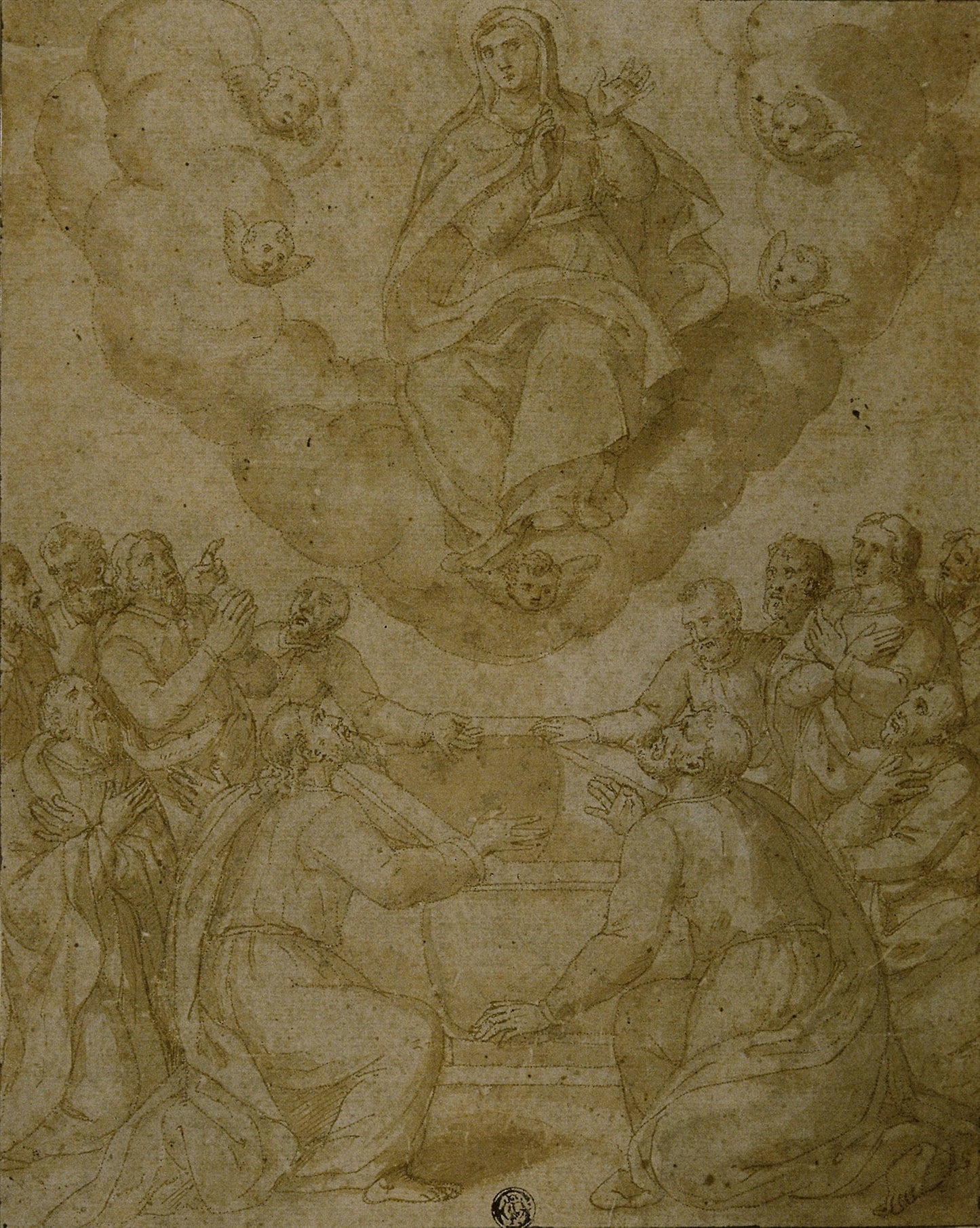 Assumption of the Virgin -  Italian,  Poster Print Wall Art