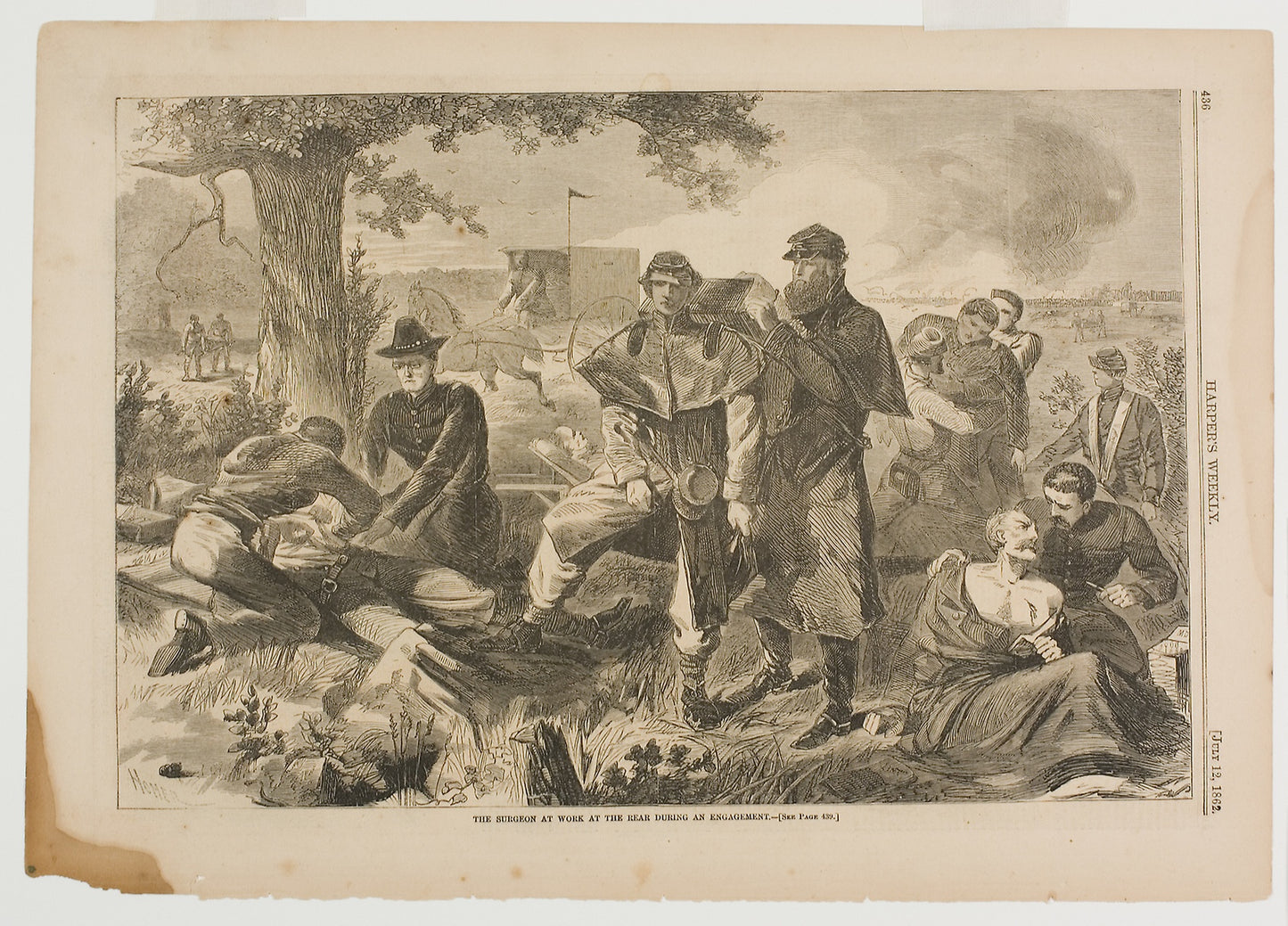 The Surgeon at Work at the Rear During an Engagement -  Winslow Homer (American, 1836-1910),  Poster Print Wall Art